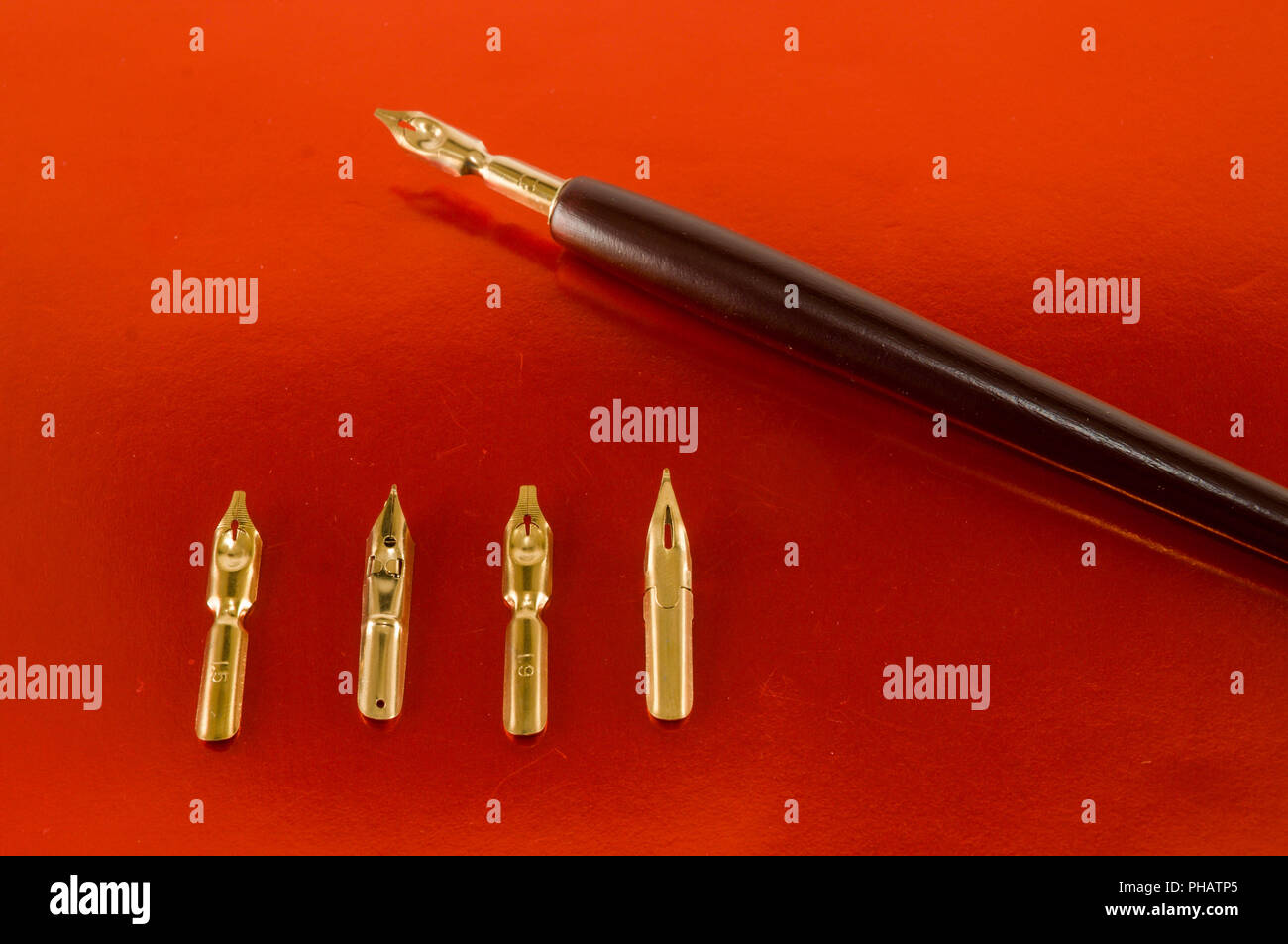 Antique ink pen background Stock Photo Alamy
