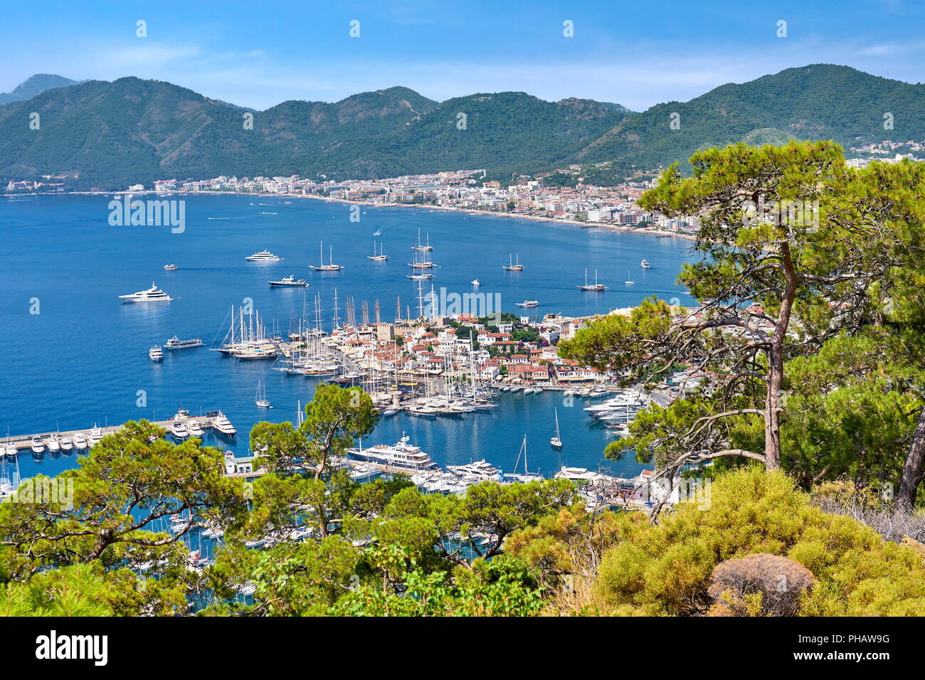 Marmaris Old Town and Harbour, Turkey Stock Photo