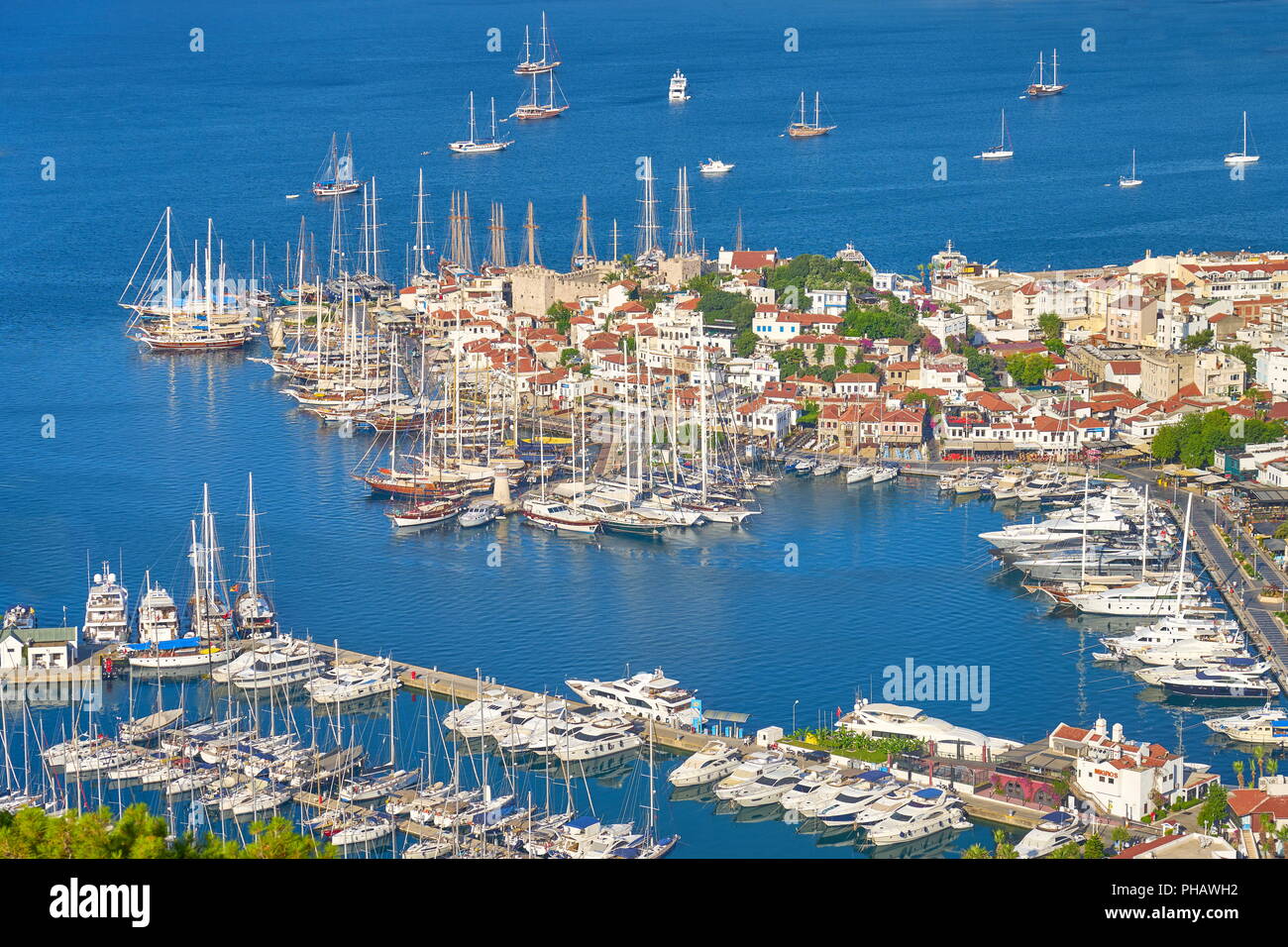 Marmaris Old Town and Harbour, Turkey Stock Photo