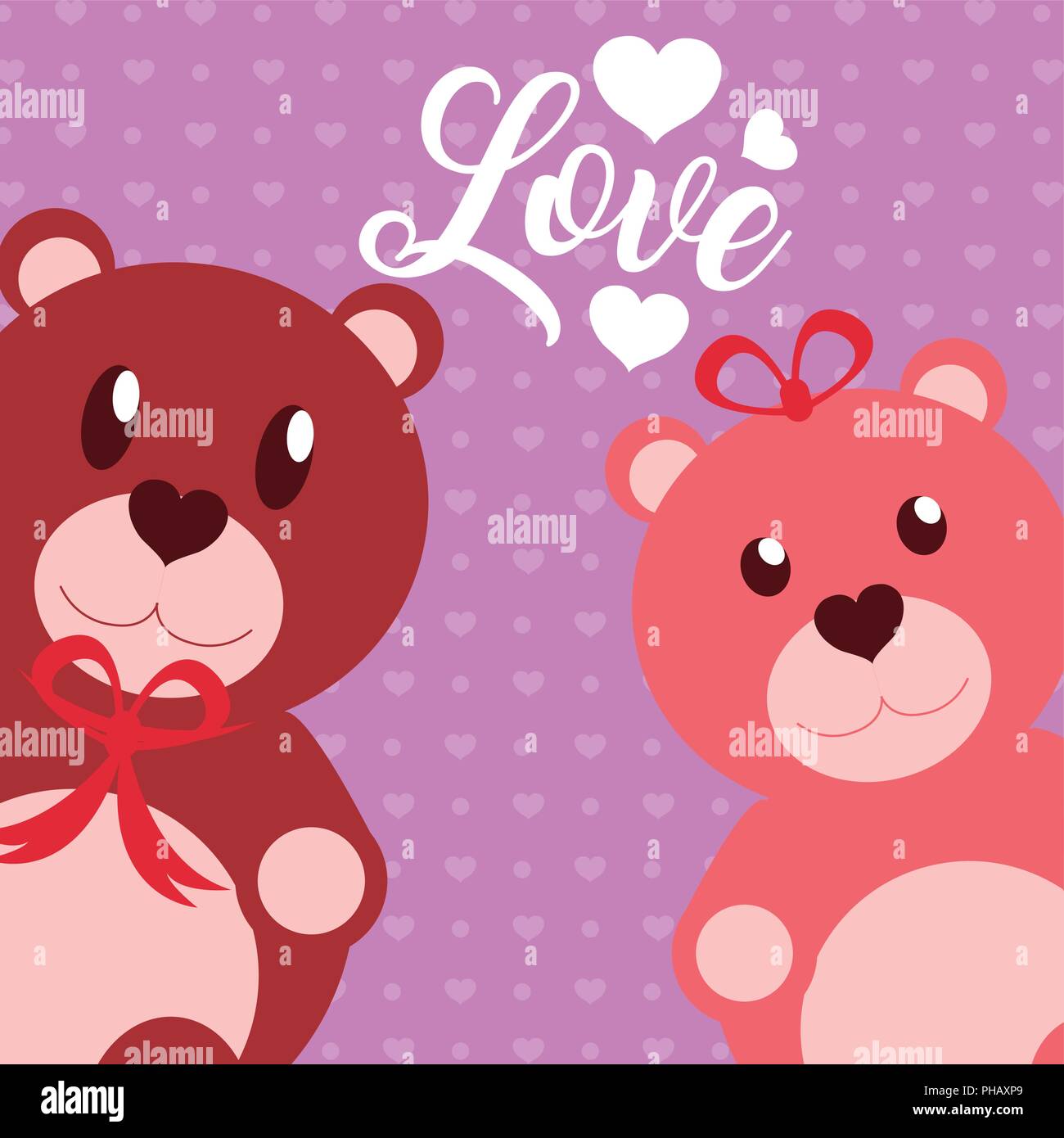 Cute love with teddy bears cartoons vector illustration graphic design  Stock Vector Image & Art - Alamy