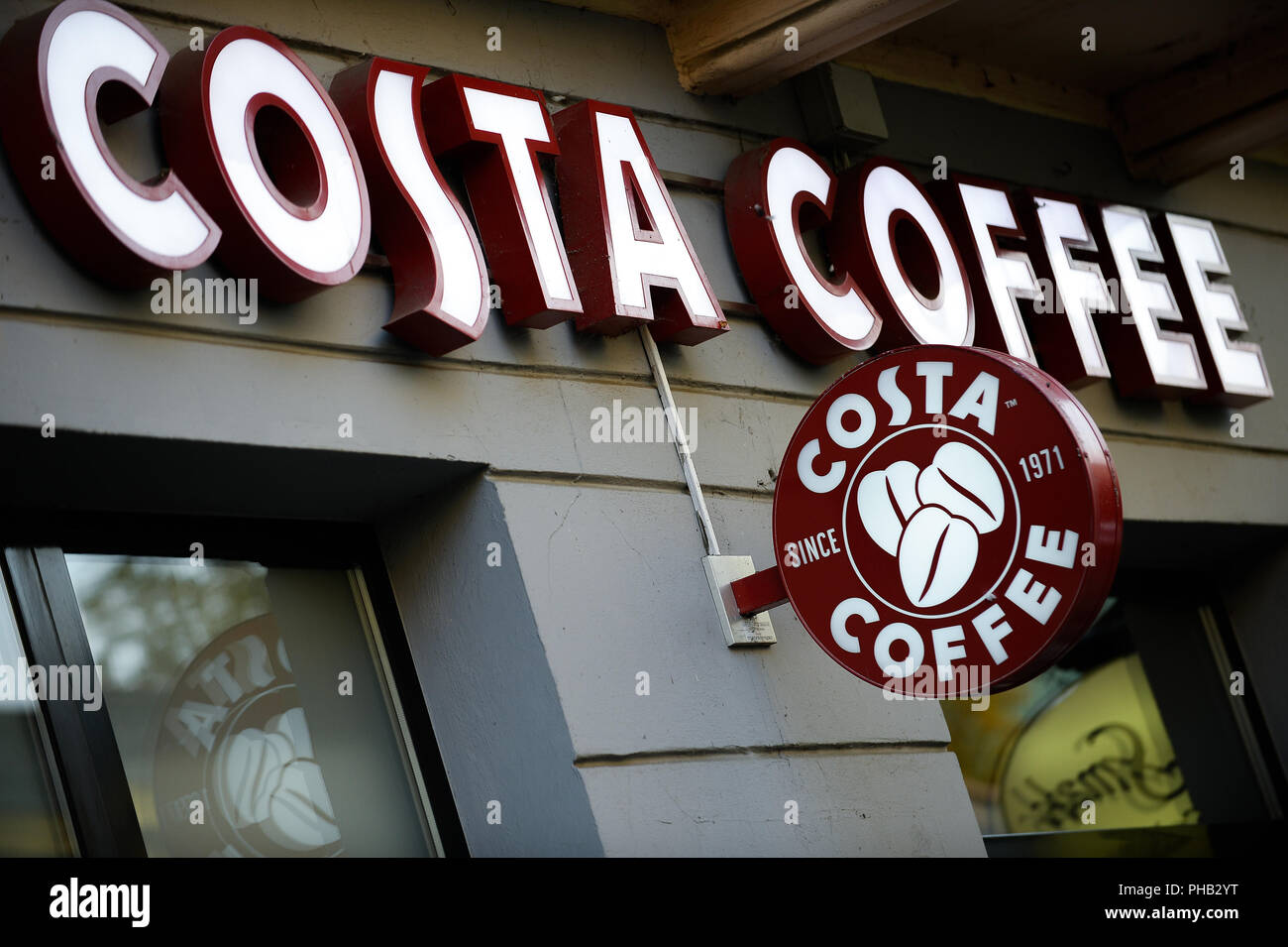 Krakow, Poland. 31st Aug, 2018. Costa coffee logo is seen in Krakow.The Coca-Cola Company is to buy the United Kingdom chain Costa Coffee for 5.1 billion USD. Credit: Omar Marques/SOPA Images/ZUMA Wire/Alamy Live News Stock Photo