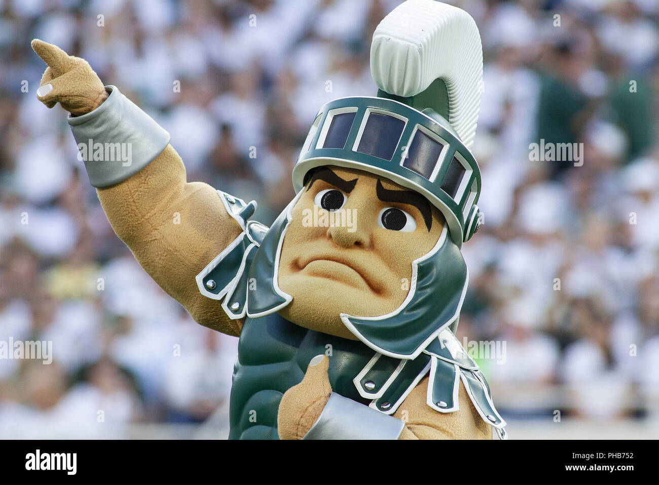 East Lansing Michigan Usa 31st Aug 18 Michigan State Mascot Sparty Performs For The Fans During Michigan State S 38 31 Win Over Utah State At Spartan Stadium Credit Scott Mapes Zuma Wire Alamy Live News
