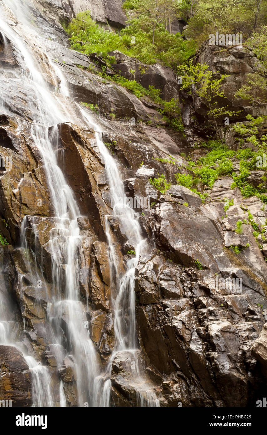 Hickory Nut Falls at Chimney Rock State Park, North Carolina Stock