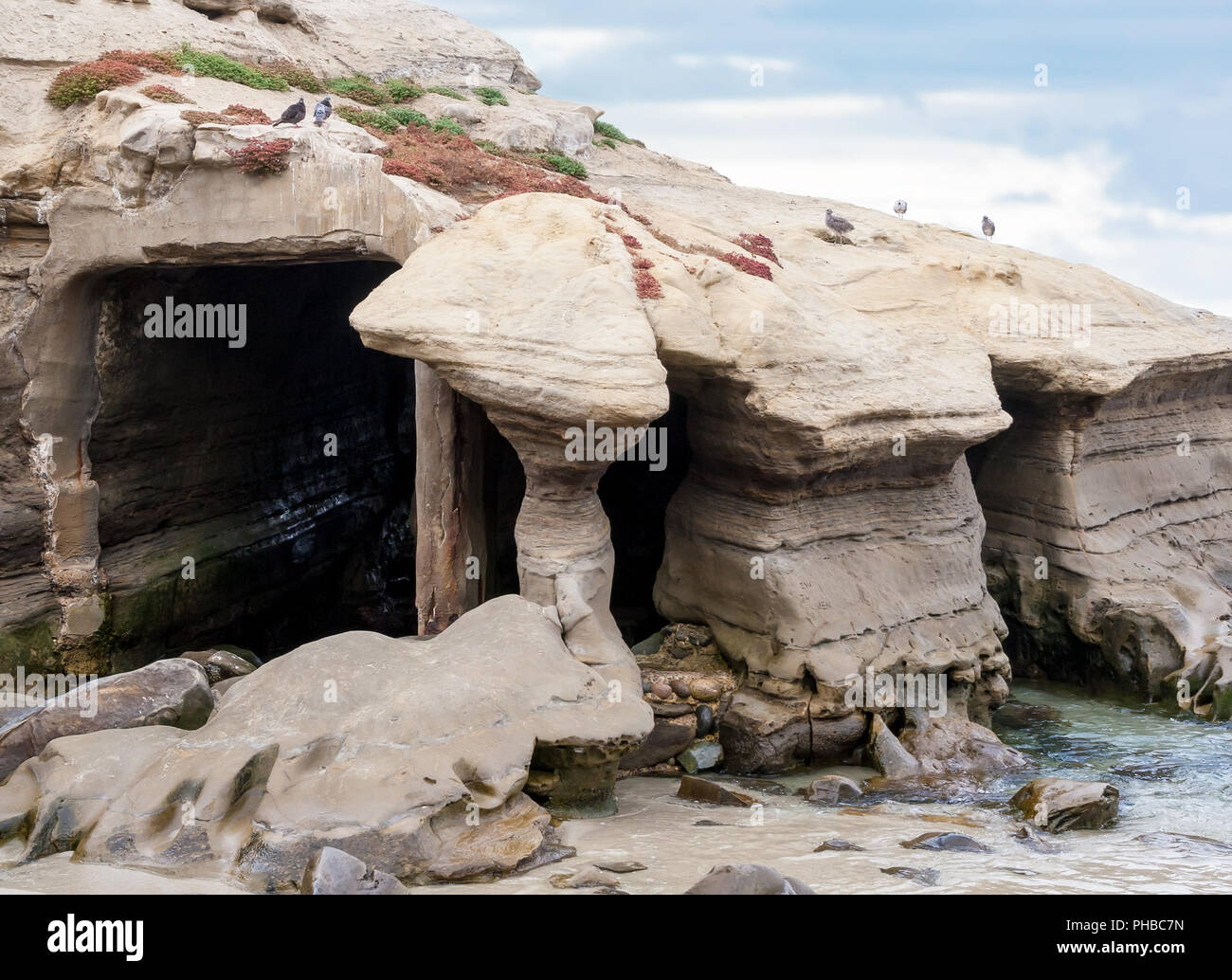 Sea cave in La Jolla, California Stock Photo