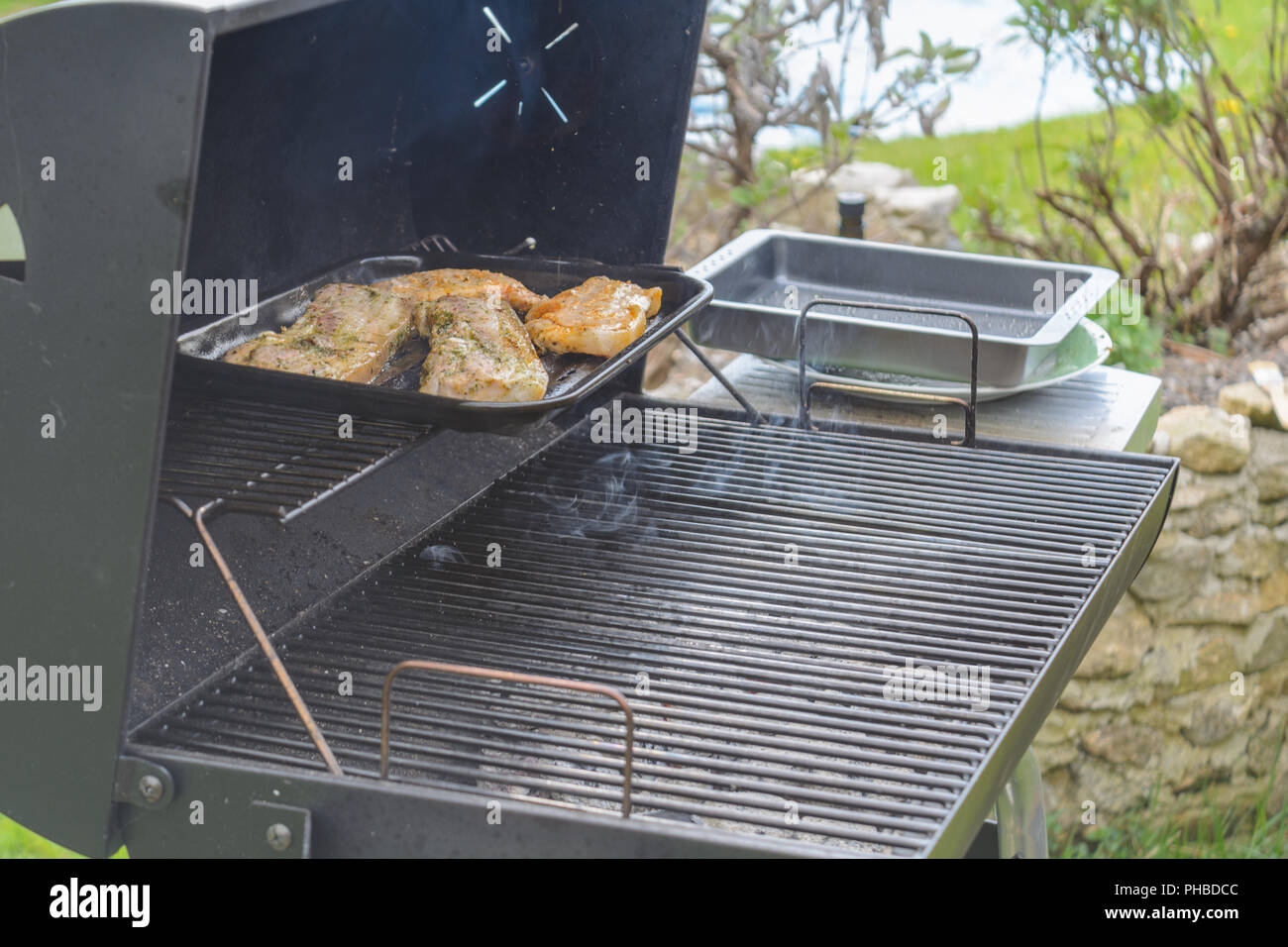 Meat grilled on the charcoal grill Stock Photo - Alamy