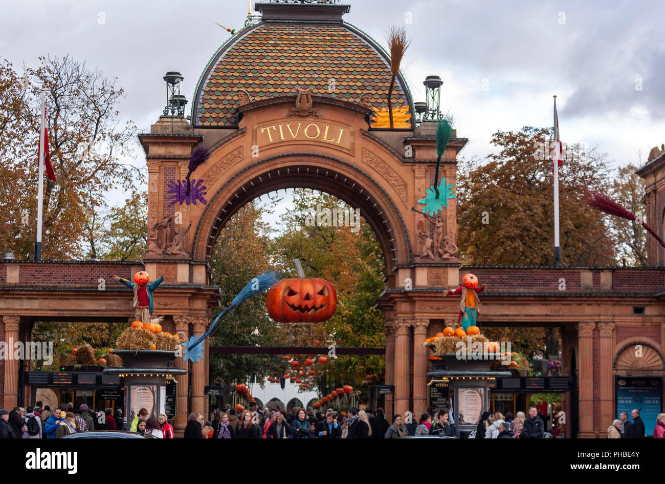 Jacko'lantern Halloween in Tivoli Gardens amusement park and pleasure