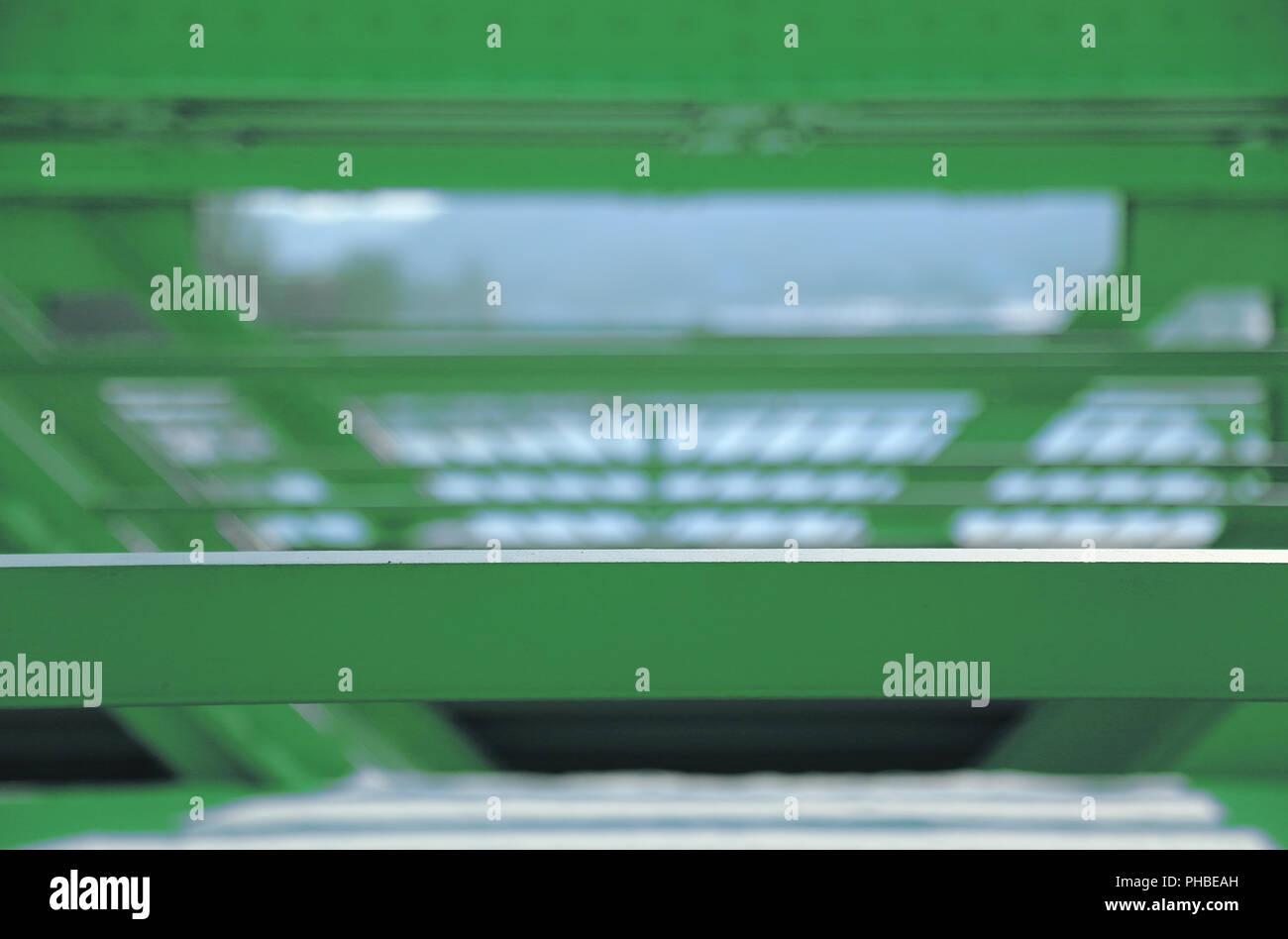 green background (steel construction) Stock Photo