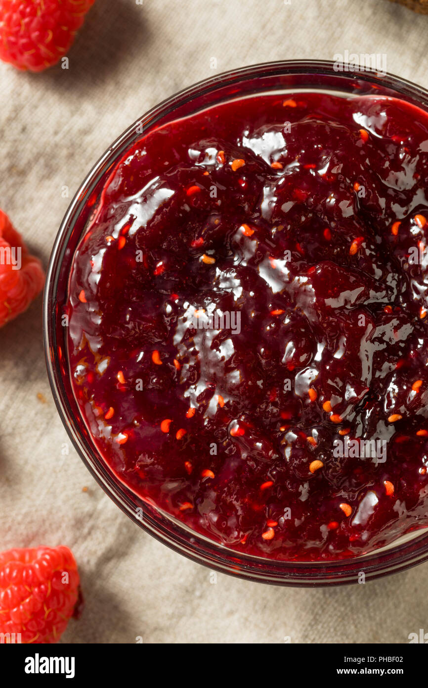 Healthy Homemade Raspberry Jam Preserve Ready to Eat Stock Photo Alamy