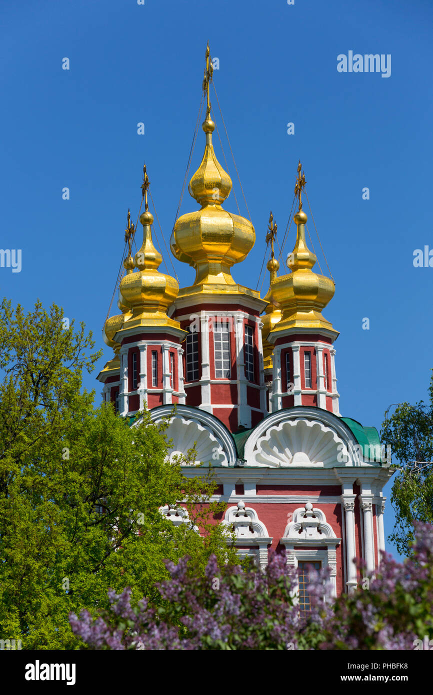 Transfiguration Gate Church, Novodevichy Convent, UNESCO World Heritage Site, Moscow, Russia, Europe Stock Photo