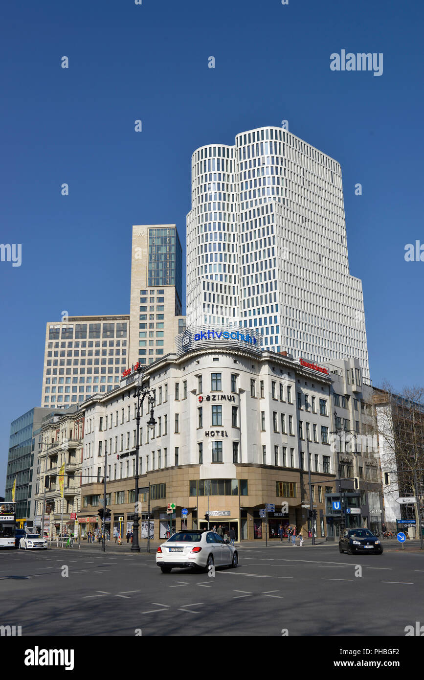 Hochhaus Upper West, Breitscheidplatz, Charlottenburg, Berlin, Deutschland Stock Photo