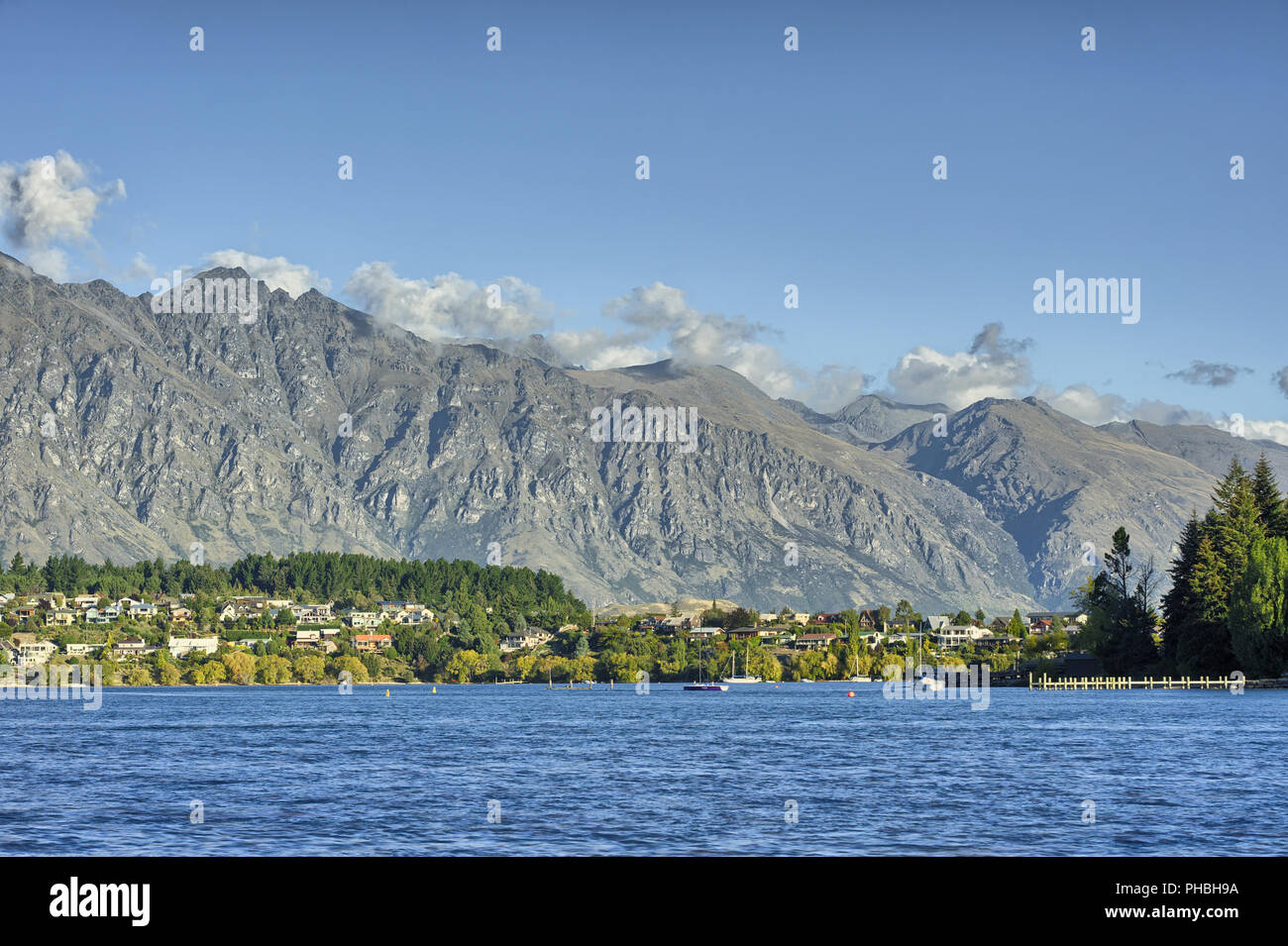 Lake Wakatipu and the Remarkables Stock Photo