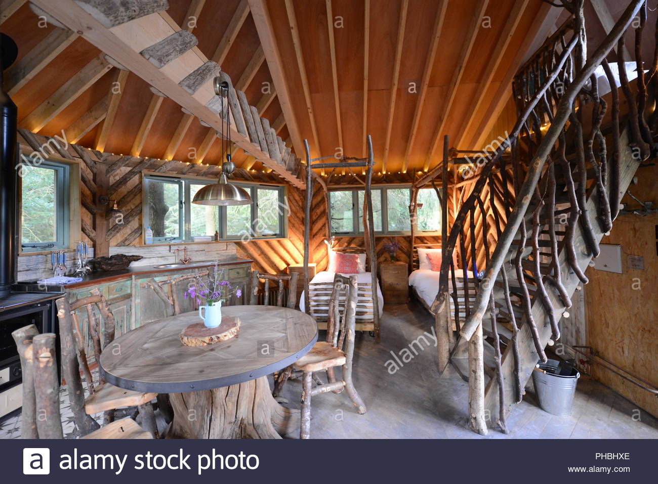 Rustic Cabin Bedroom Stock Photos Rustic Cabin Bedroom Stock