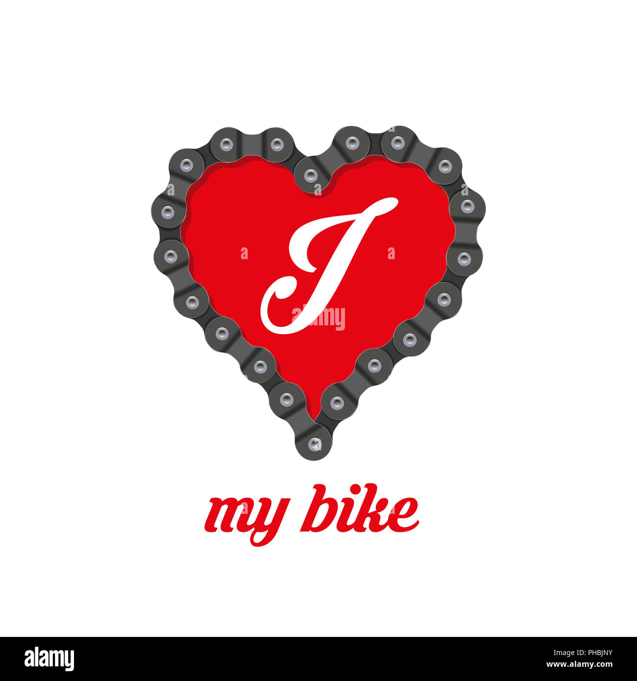 I Love My Bike Poster Print or T Shirt Design. Illustration