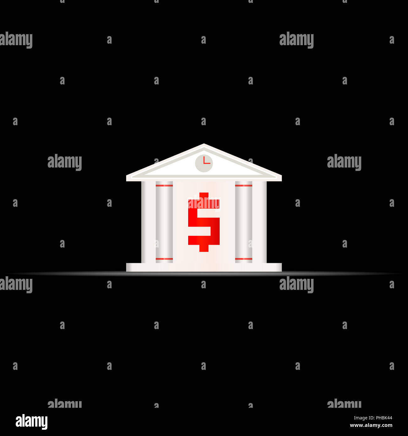 Bank Building. Economic Geography 3d Icon, Map Navigation Element ...