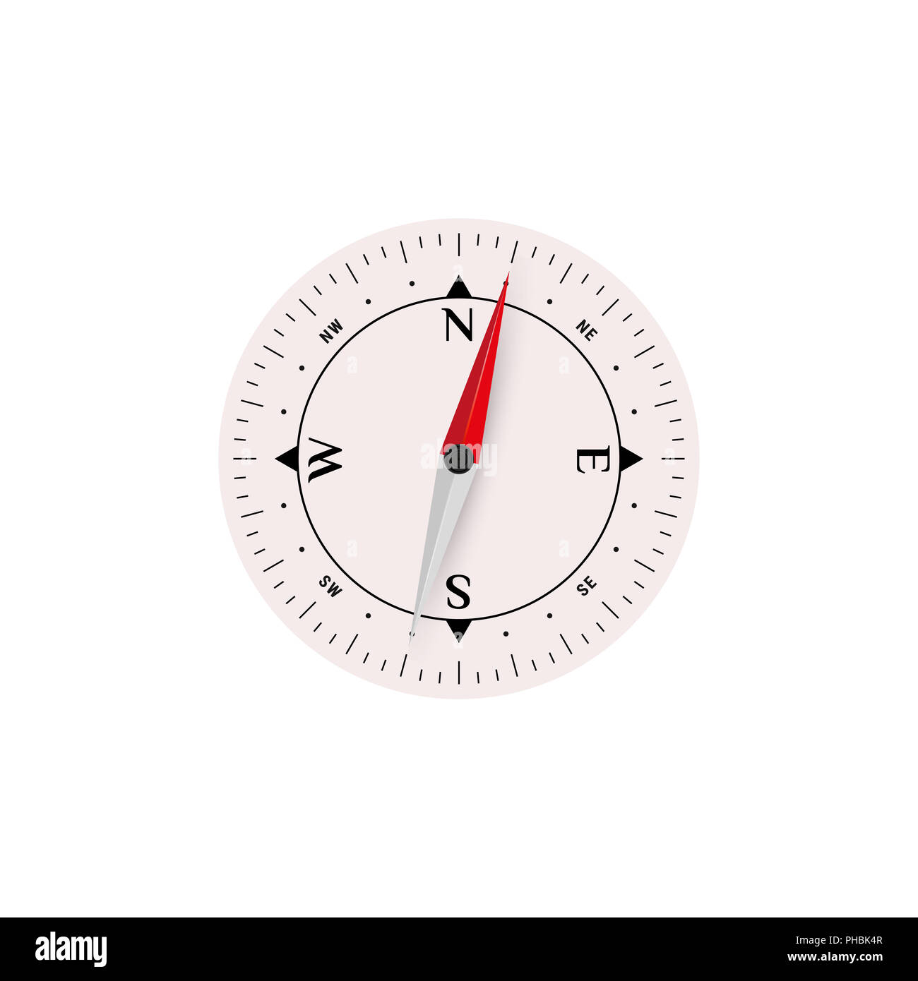 3D Compass Icon Set without Glass, Map Navigation Object Isolated on ...