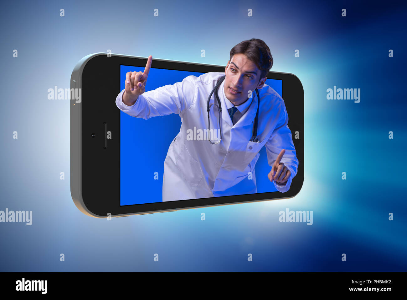 Telemedicine concept with doctor and smartphone Stock Photo - Alamy