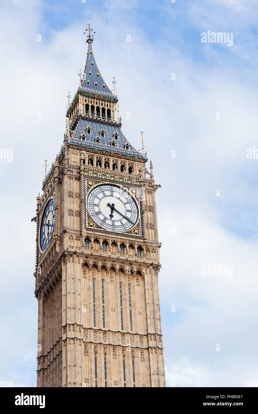 Popular tourist Big Ben tower in London, England, United Kingdom Stock ...