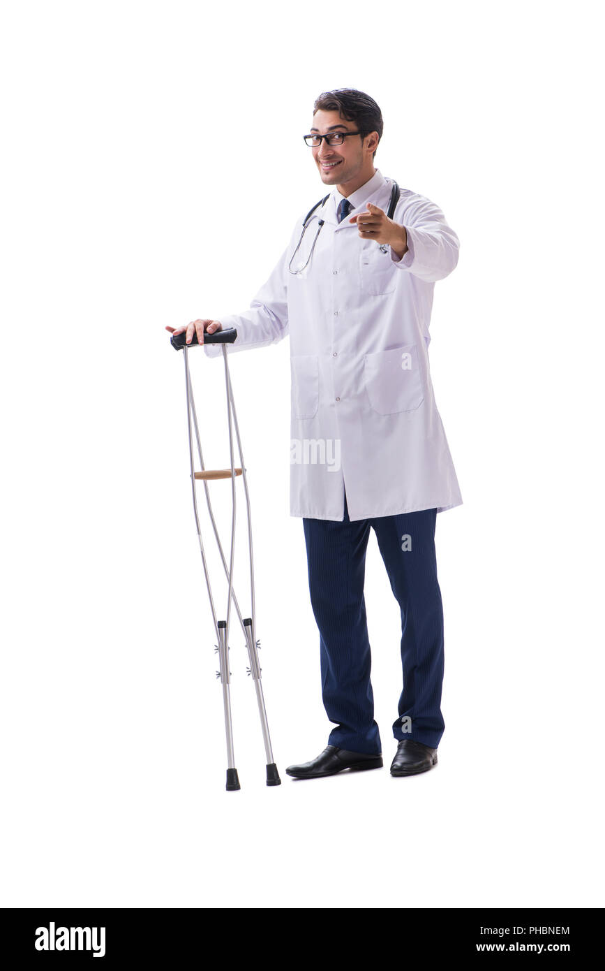 Young doctor physician standing walking isolated on white backgr Stock ...