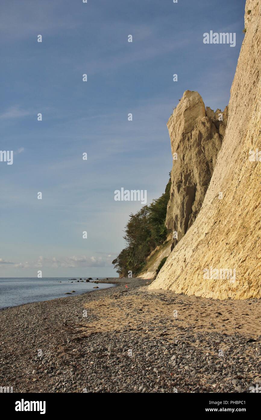 Rock formation at Moens Klint, Denmark. Stock Photo