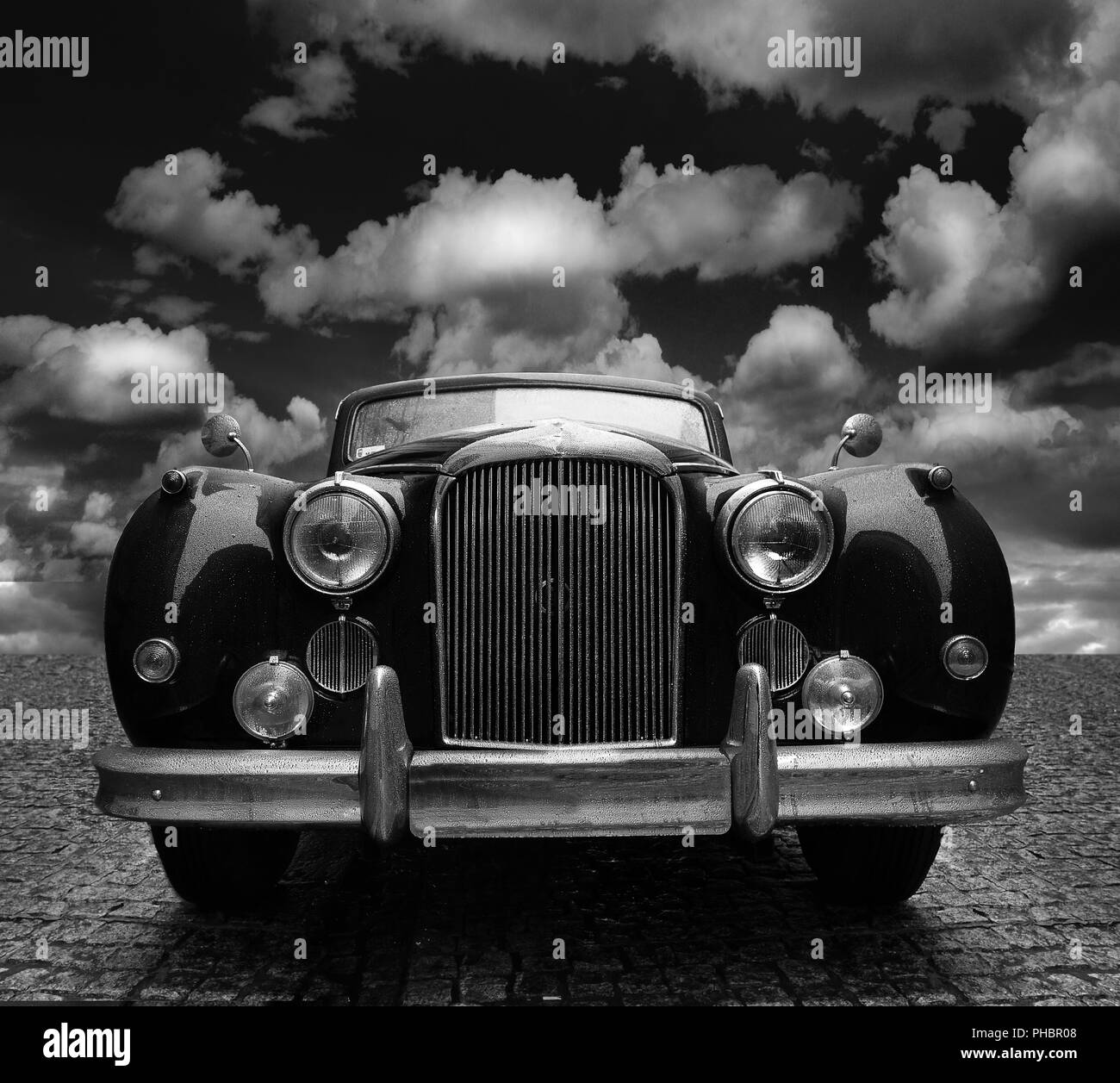 Classic car Black and White Stock Photos & Images Alamy