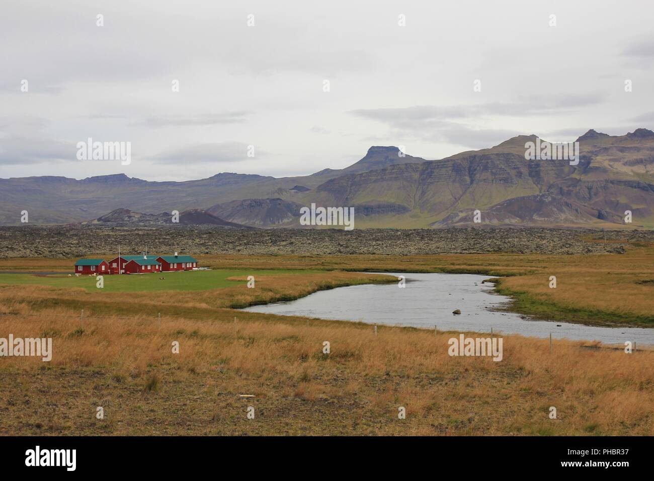 Late summer day in Vesturland, Iceland. Stock Photo