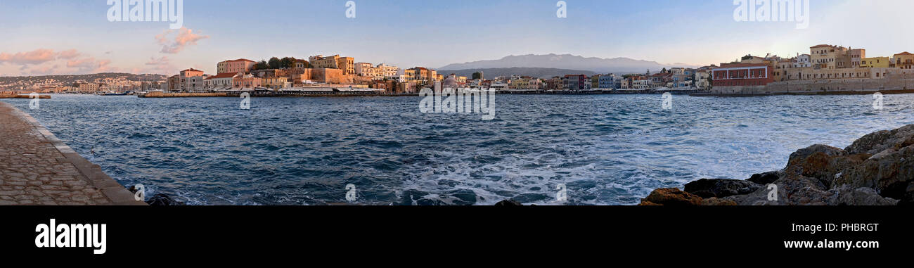 Chania, Crete, Panorama Stock Photo