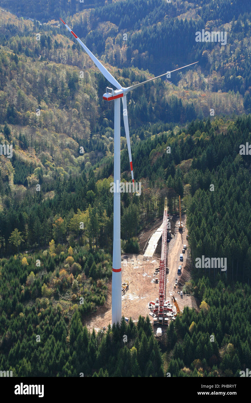 Wind park Glaserkopf in Hasel, Südschwarzwald Stock Photo