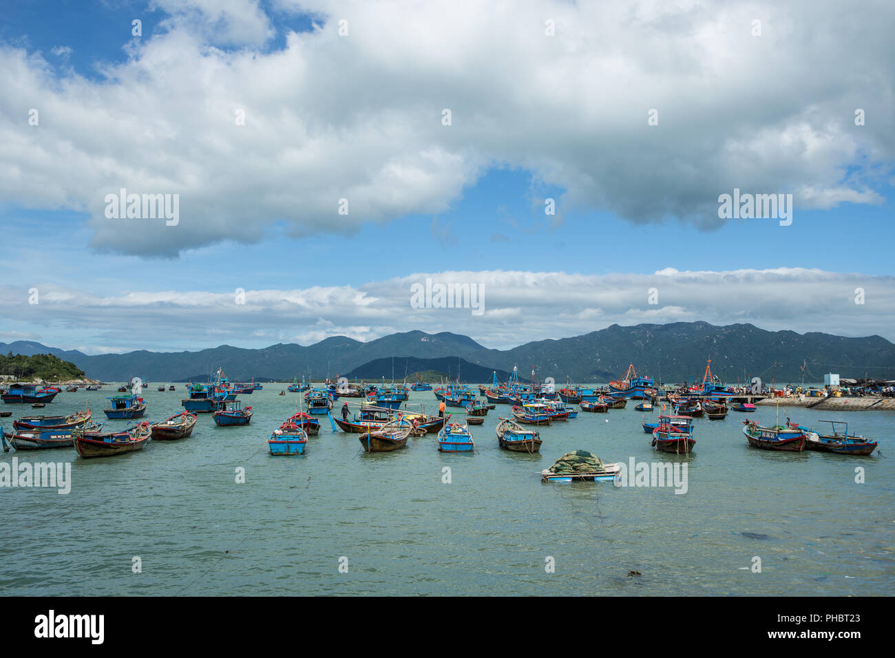 fisherman's Wharf Harbor in Vietnam Stock Photo