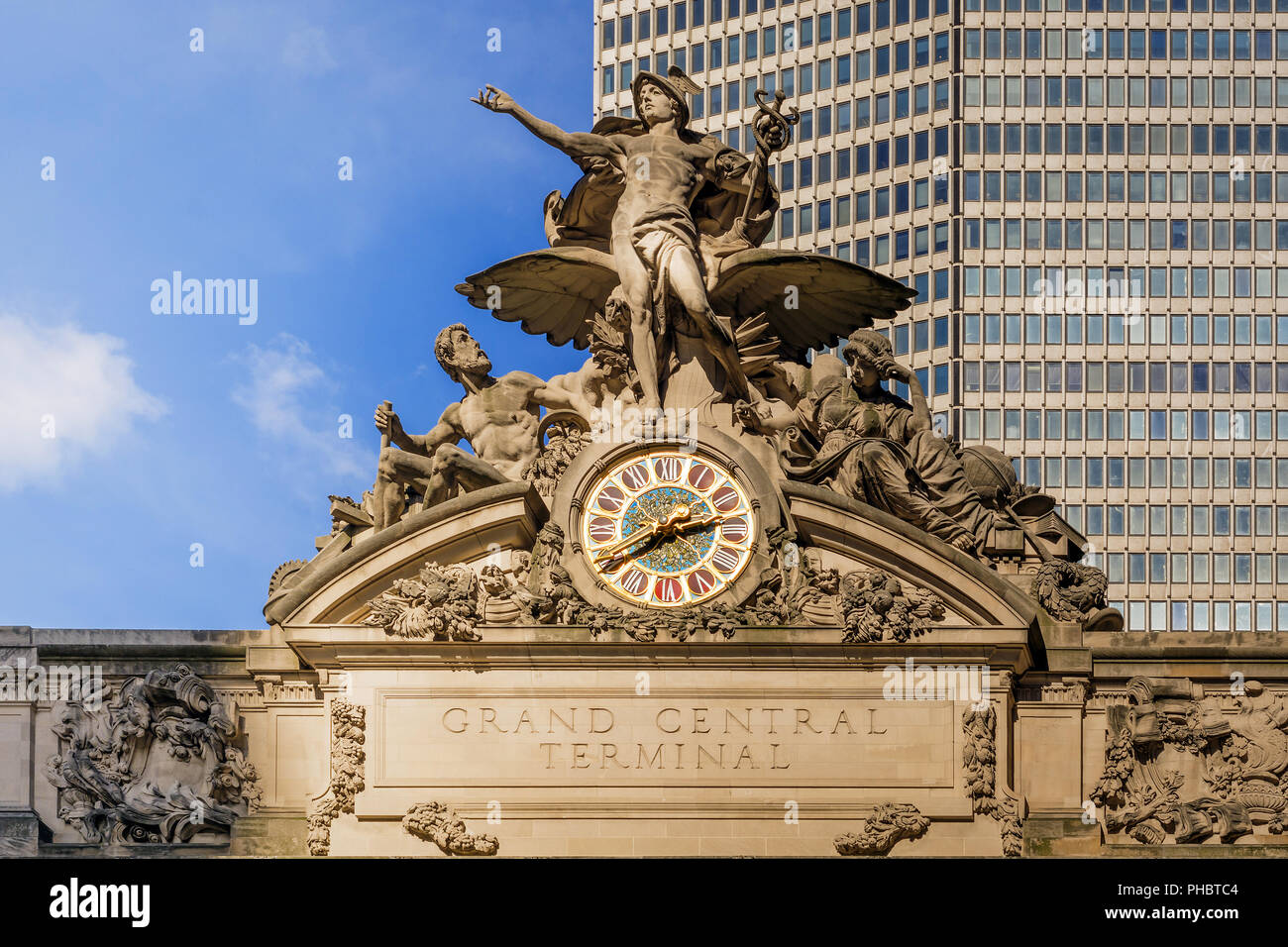 Grand Central Terminal external clock Stock Photo