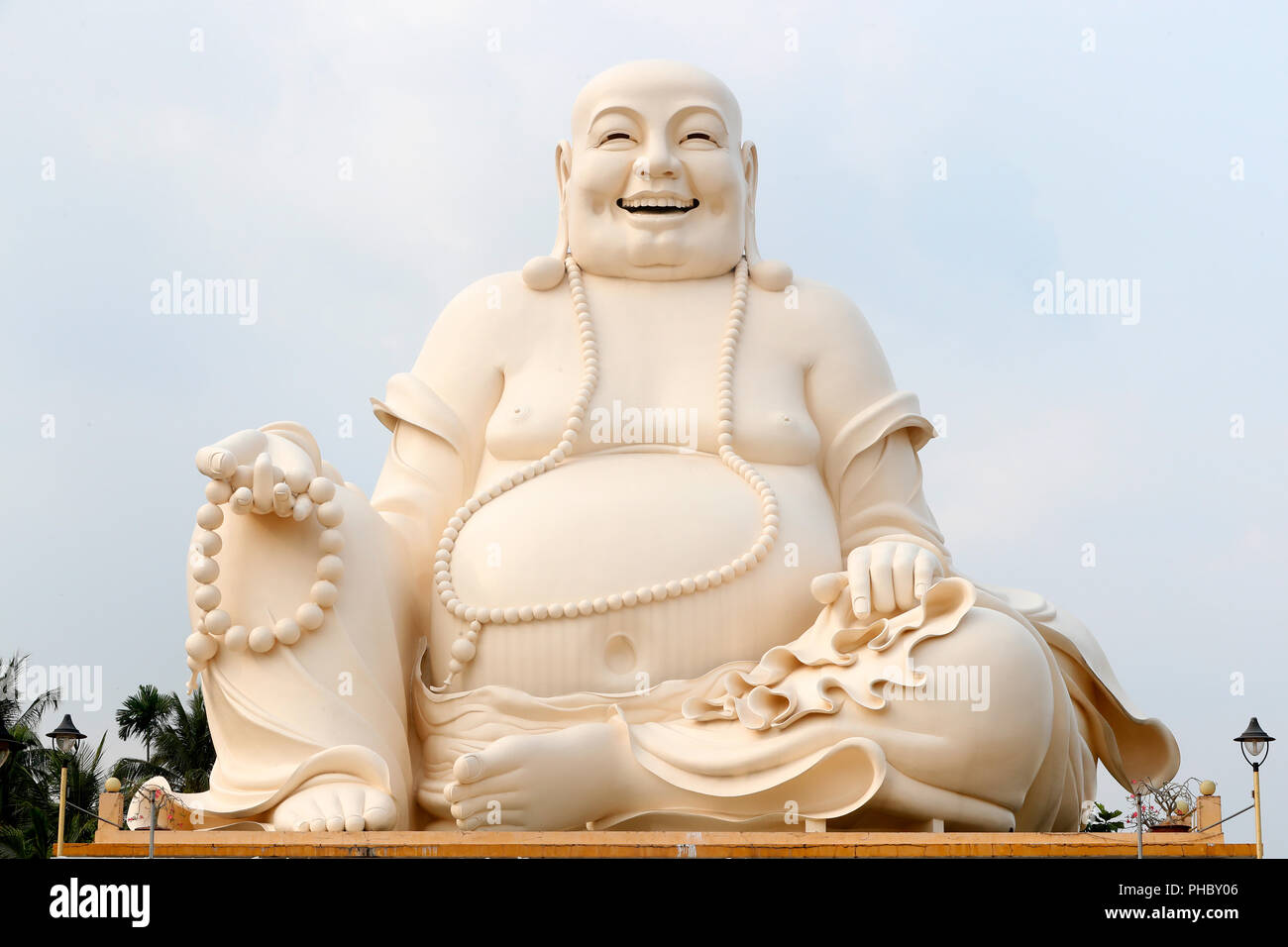 Big Happy Buddha statue, Vinh Trang Buddhist Temple, My Tho, Vietnam, Indochina, Southeast Asia, Asia Stock Photo