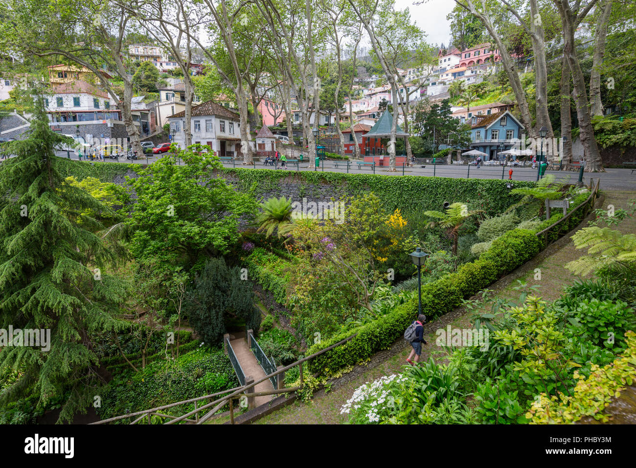 View of Parque do Monte, Funchal, Madeira, Portugal, Europe Stock Photo
