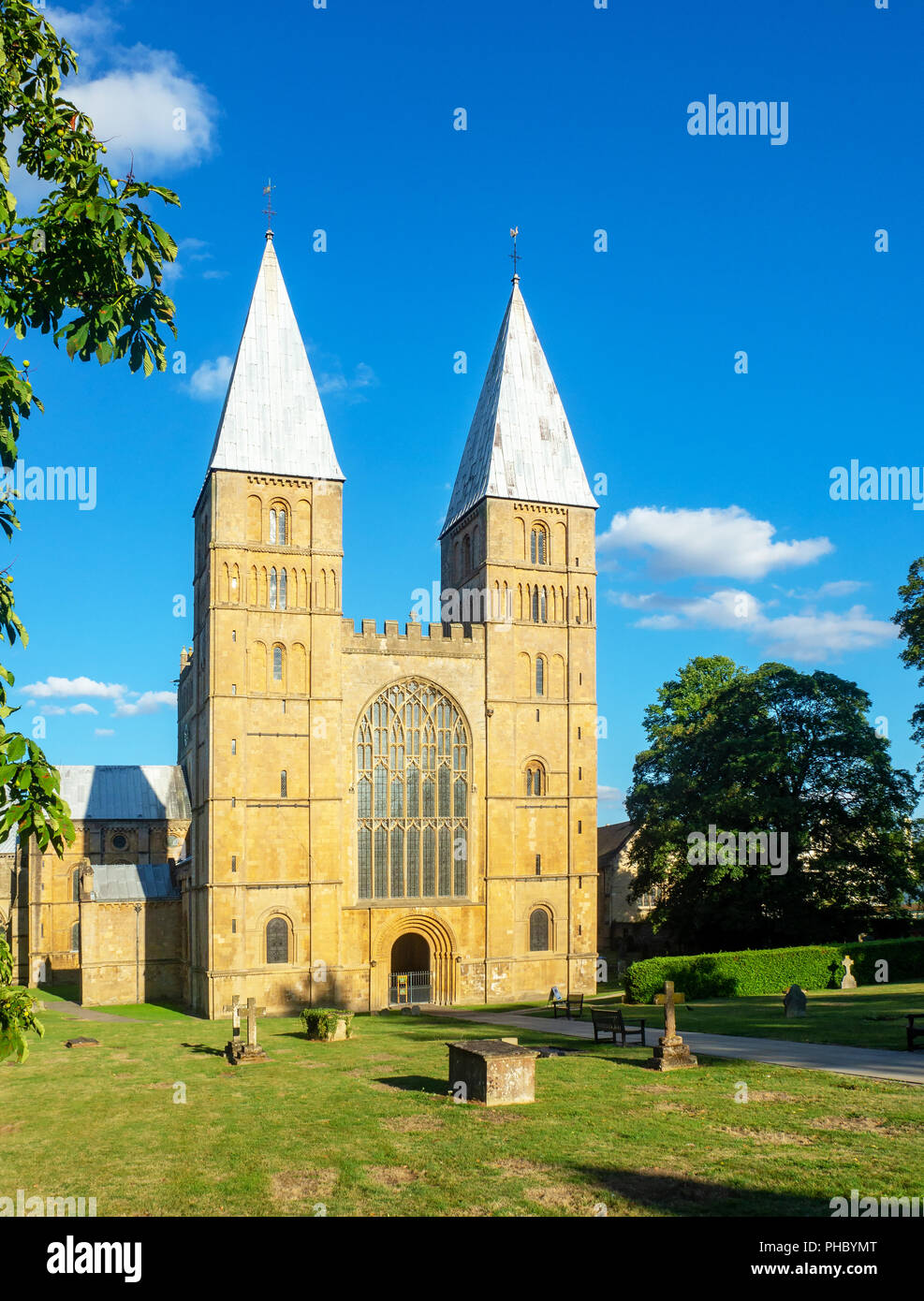 Southwell Mister and Romanesque Cathedral in Nottinghamshire, England, UK. Stock Photo