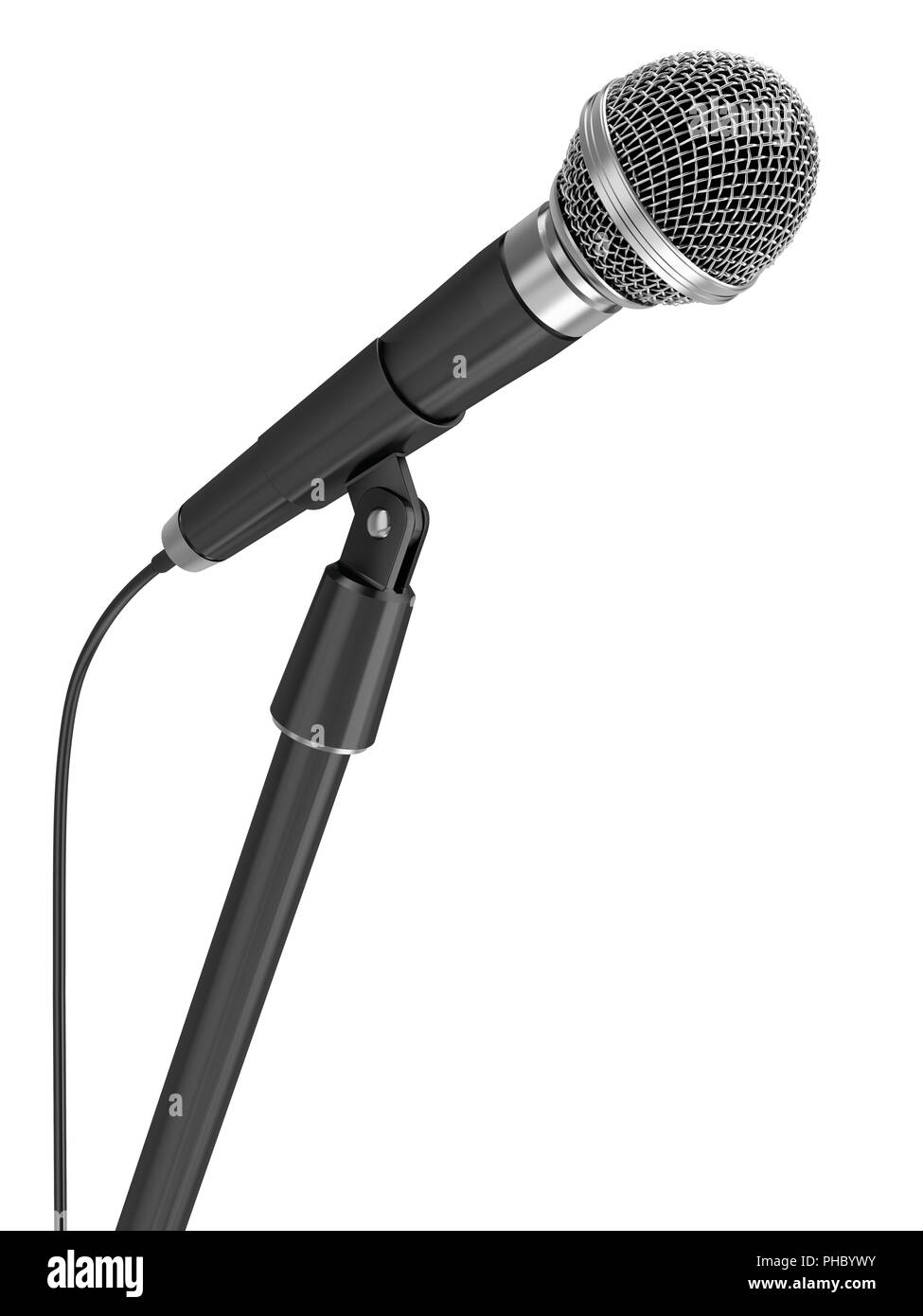 Microphone on stand, illustration Stock Photo - Alamy