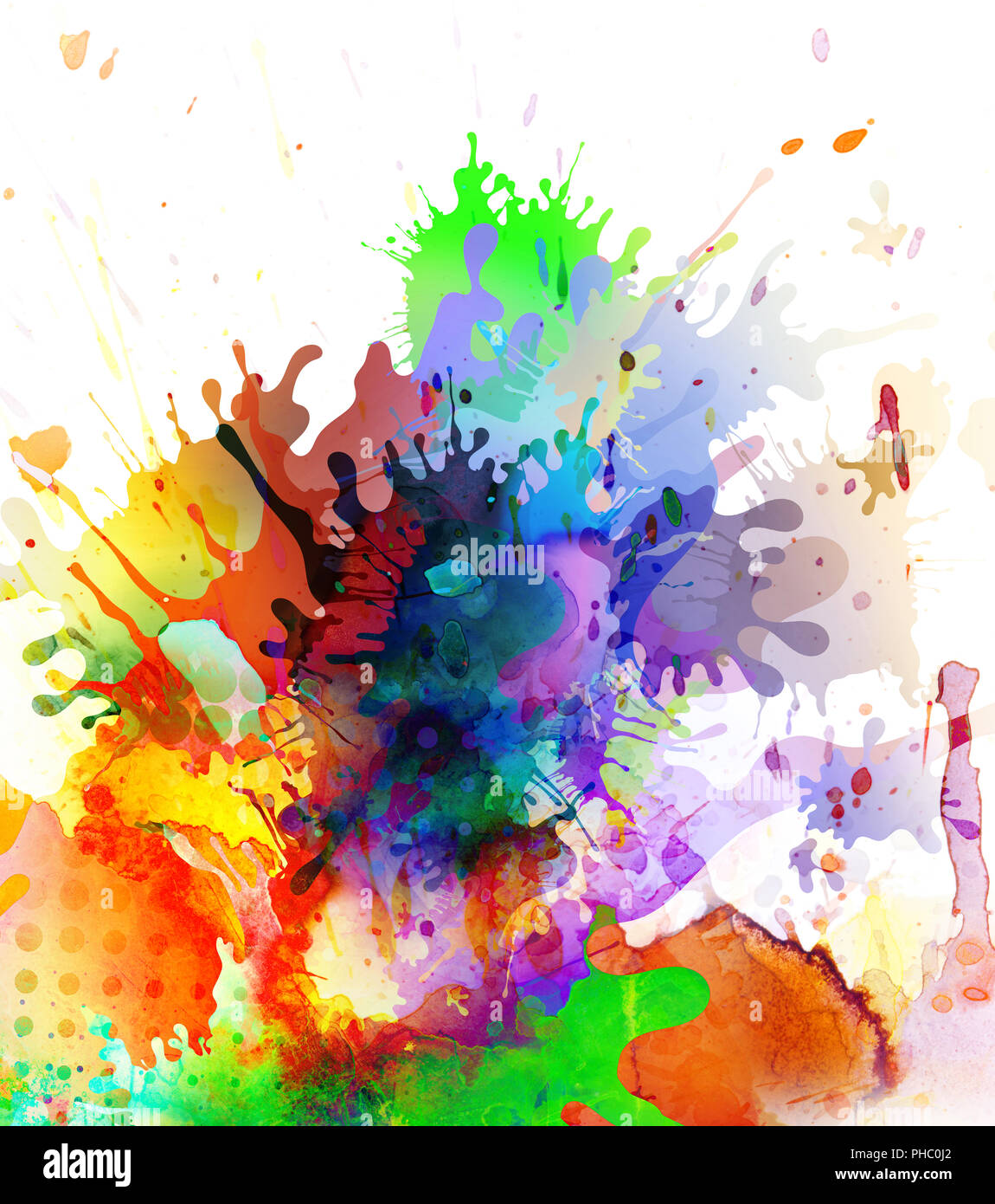 paint pattern and splatter background with paint runs Stock Photo Alamy