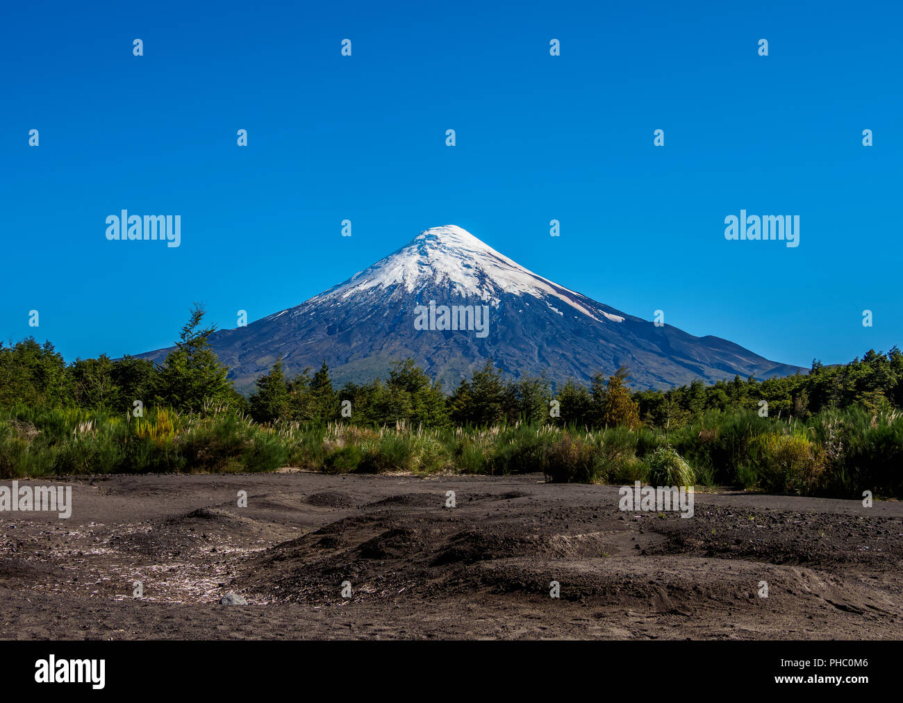 Osorno Volcano, Petrohue, Llanquihue Province, Los Lagos Region, Chile, South America Stock Photo