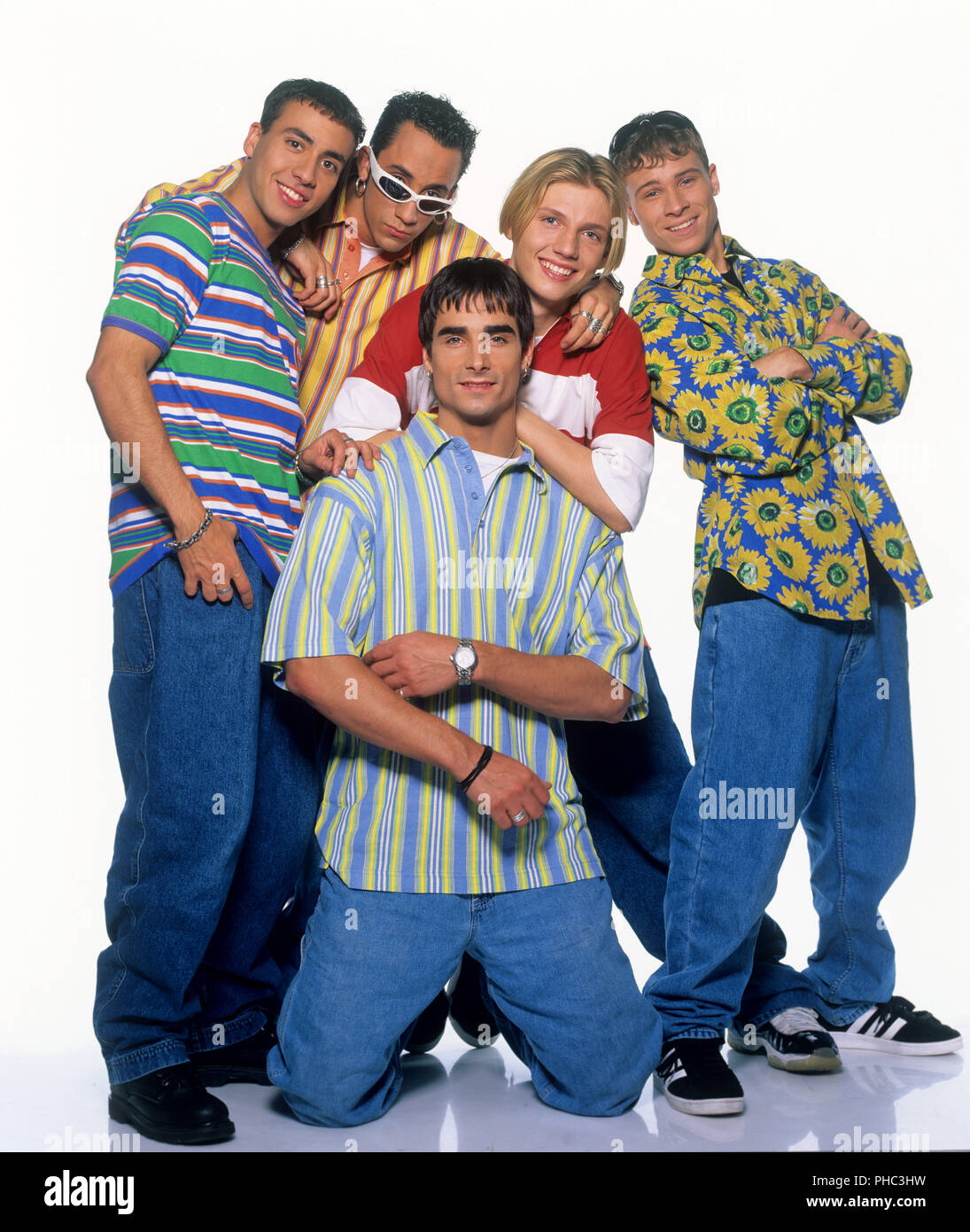 Backstreet Boys (l-r): Howie Dorough, Alexander James McLean, Kevin  Richardson, Nick Carter, Brian Littrell on 02.05.1996 in München / Munich.  | usage Stock Photo - Alamy