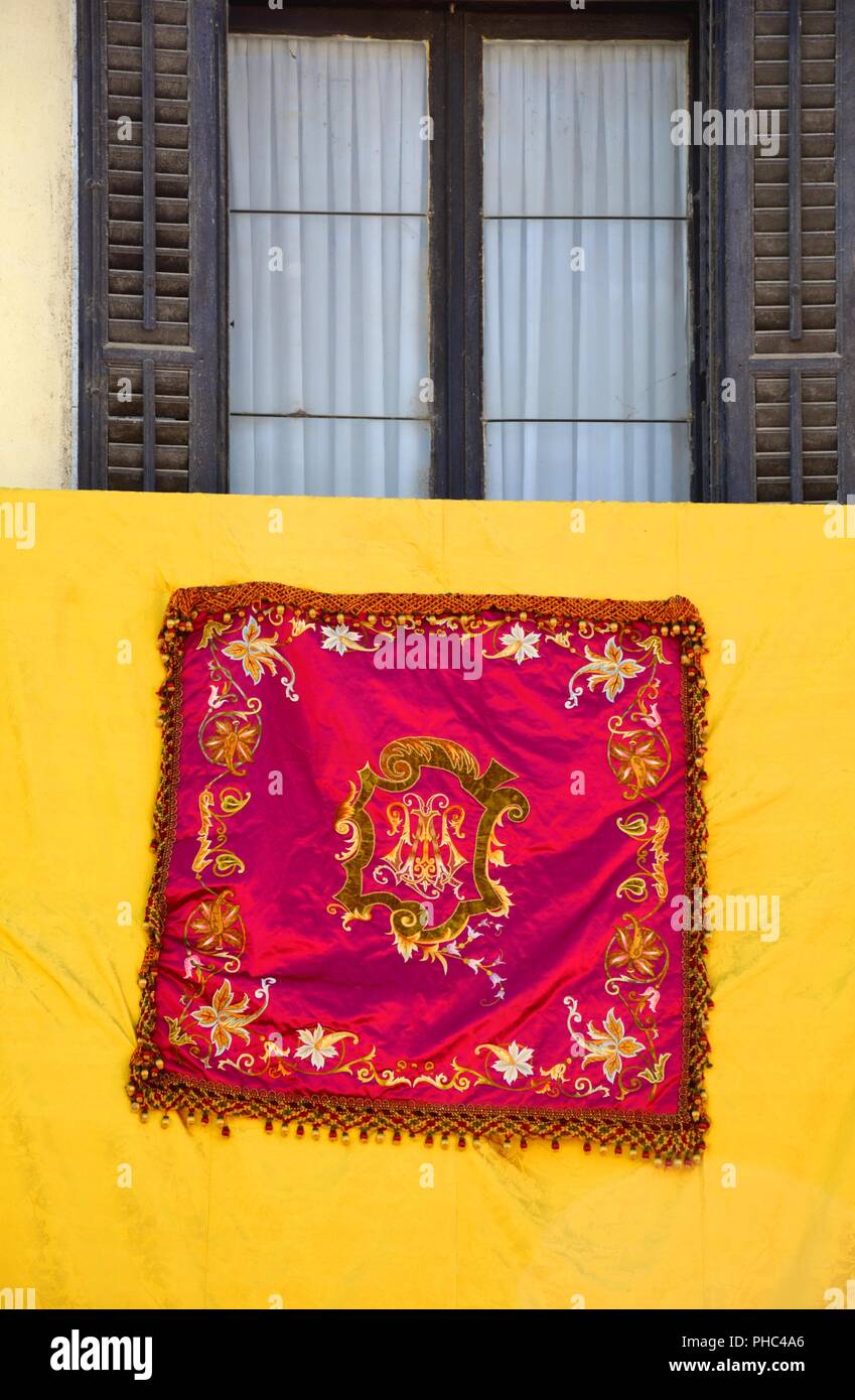 window with a sheet Stock Photo Alamy