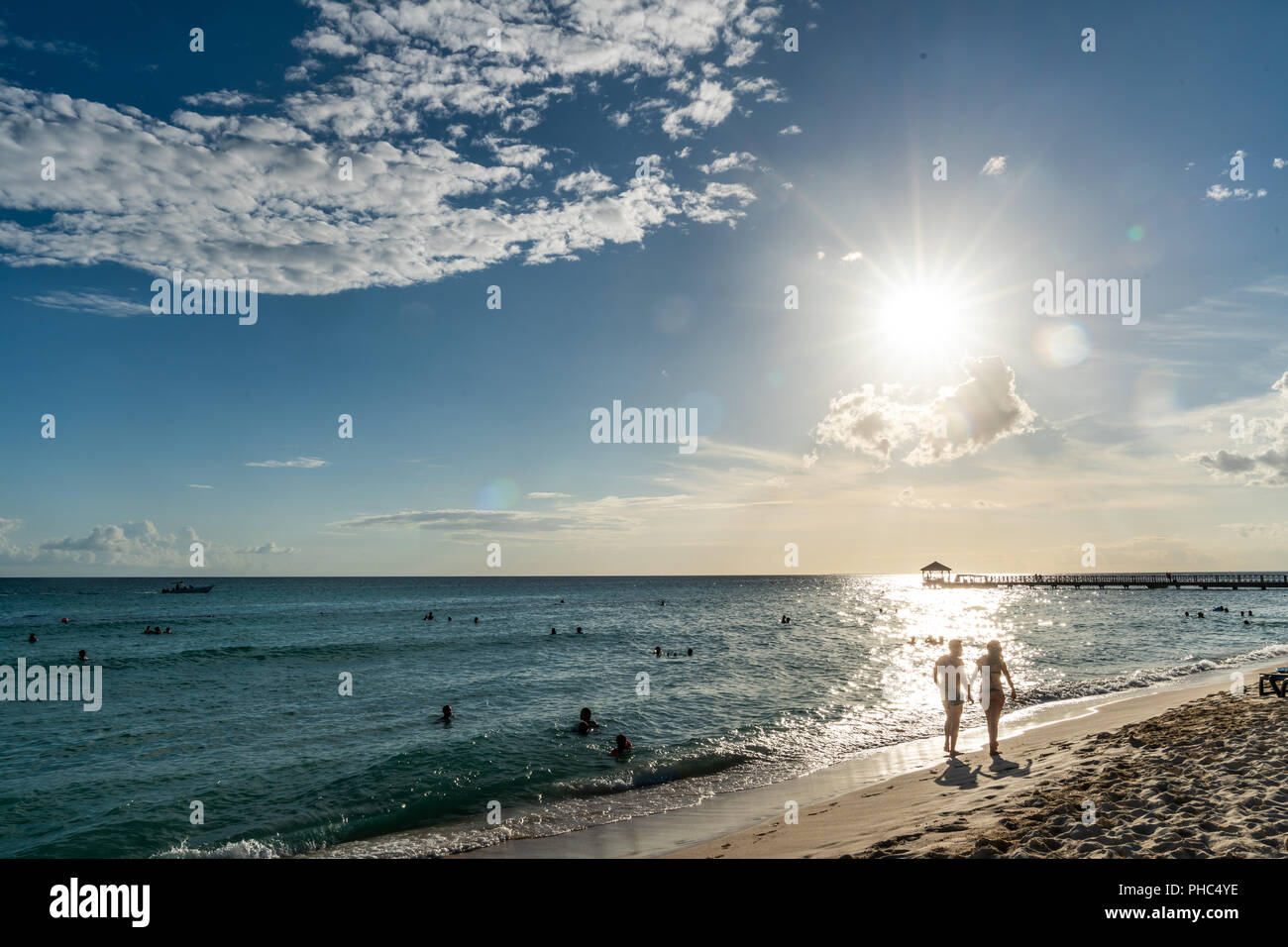 Bayahibe, Dominican Republic, 26 August 2018. Tourists vacationing at Caribbean resort in Dominican Republic. Photo by Enrique Shore Stock Photo