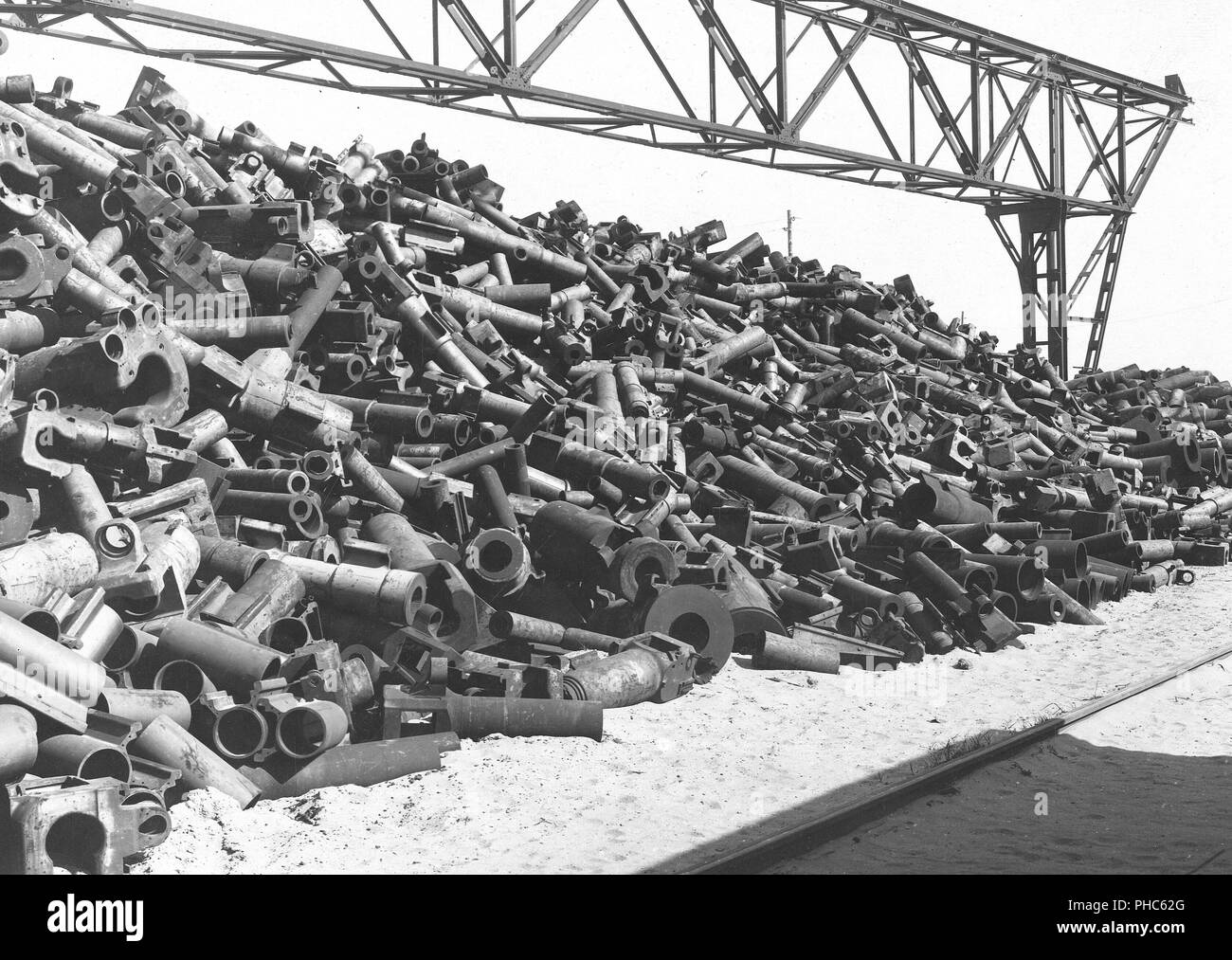 1922 - Army of Occupation - Destruction of cannons Stock Photo