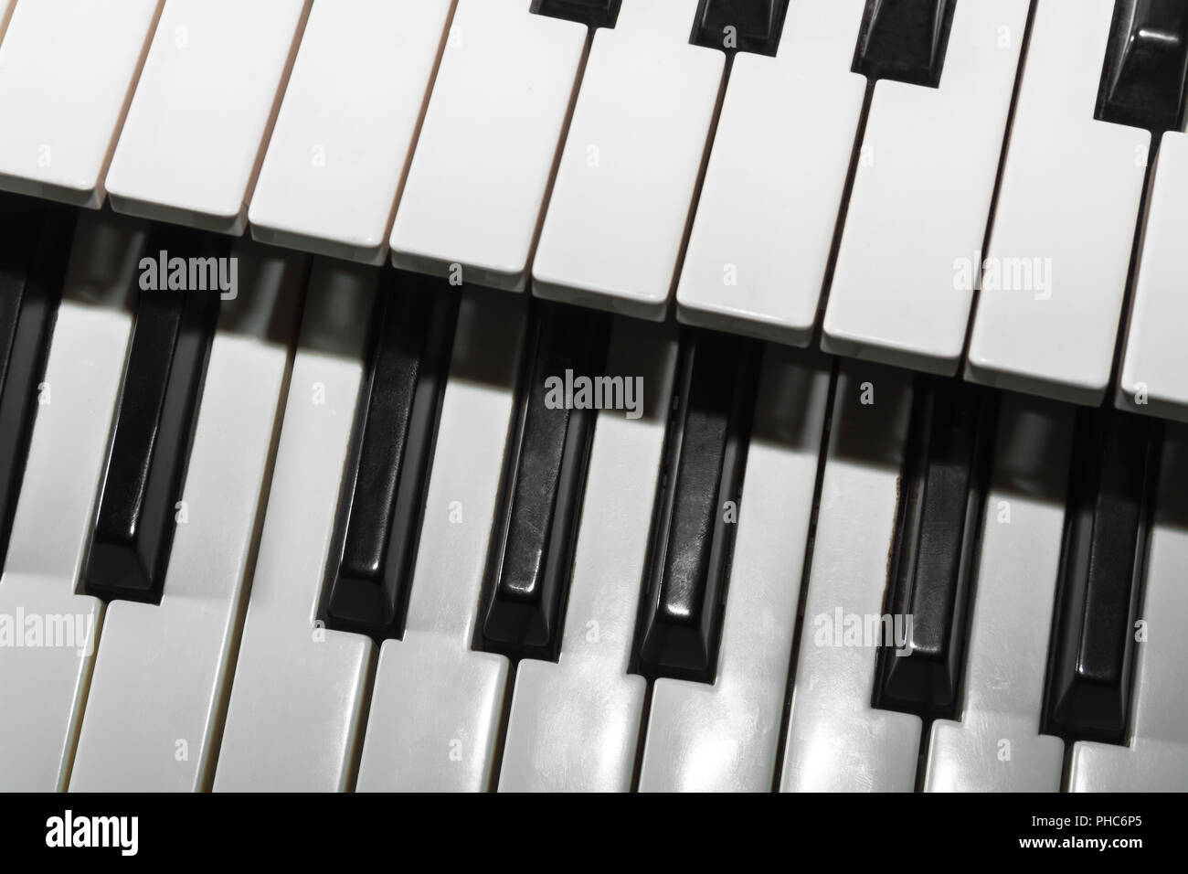 Two musical keyboards Stock Photo