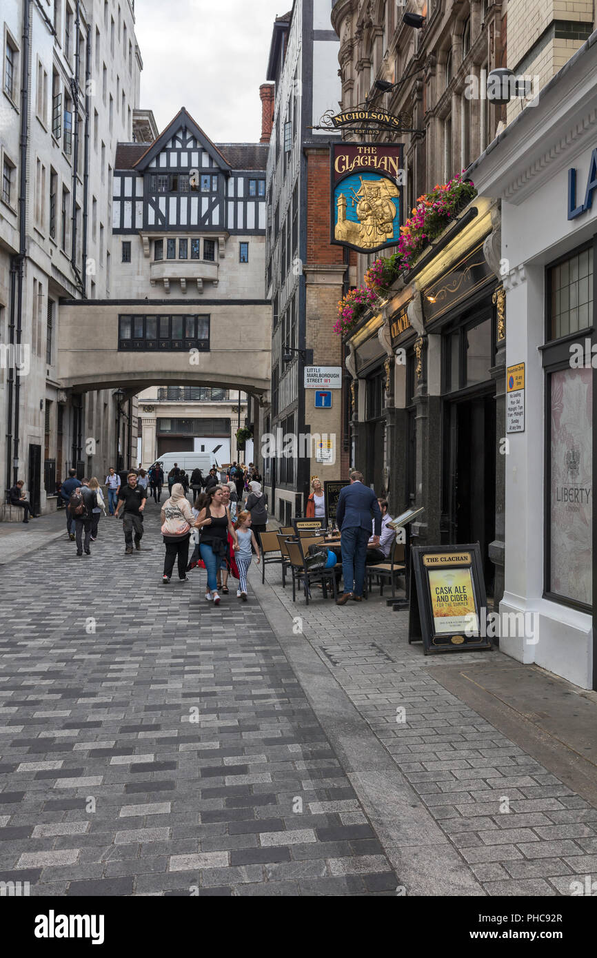 The Clachan, Victorian pub, Kingly Street, London, England, UK Stock