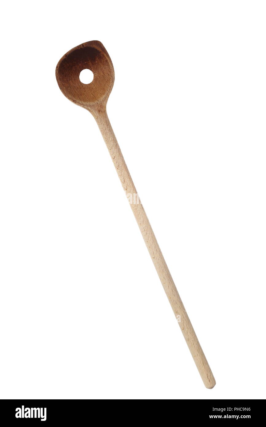 wooden spoon on white background Stock Photo - Alamy
