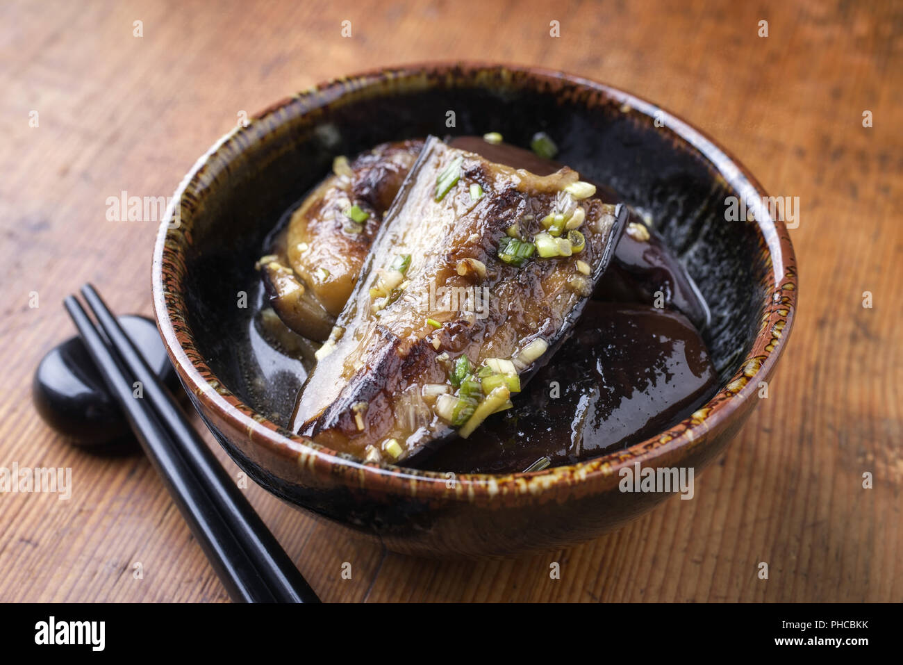 Japanese pickled Eggplant as closeup in a bowl Stock Photo Alamy