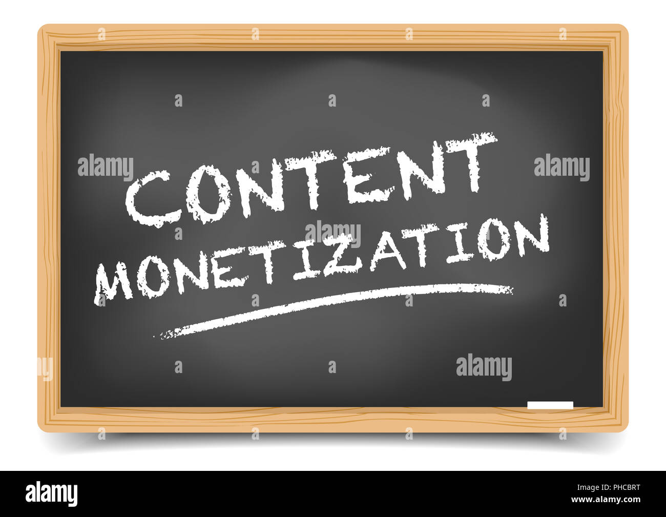 Blackboard Content Monetization Stock Photo
