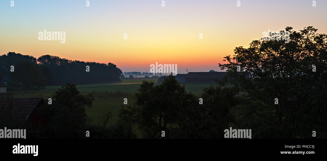 scenery before sunrise Stock Photo