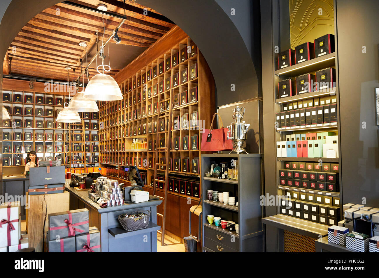 Mariage Freres tea shop on Rue du Bourg Tibourg in Le Marais in Paris Stock  Photo - Alamy