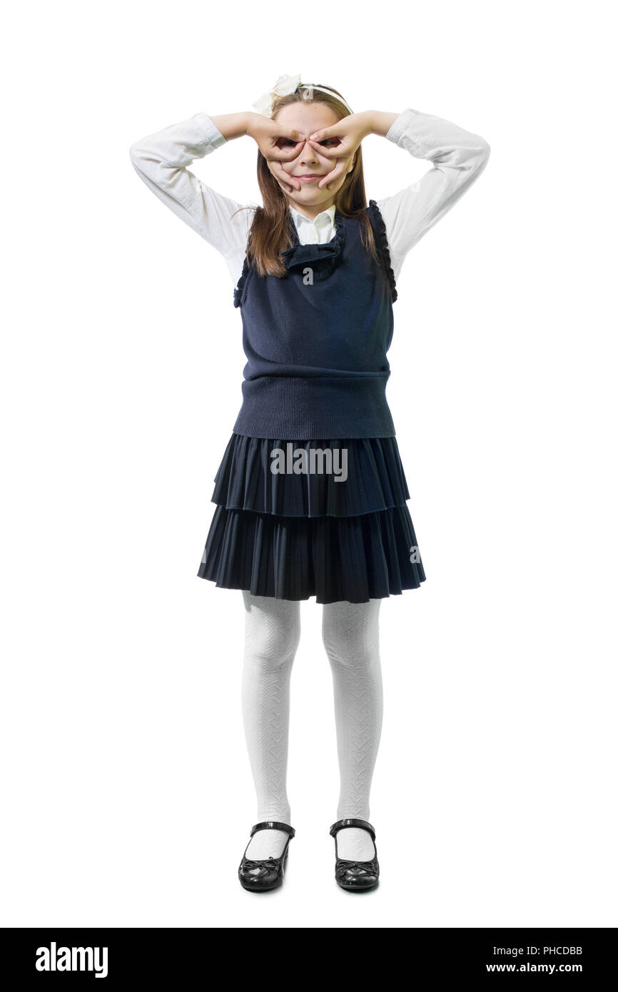 School uniform blue skirt hi-res stock photography and images - Alamy