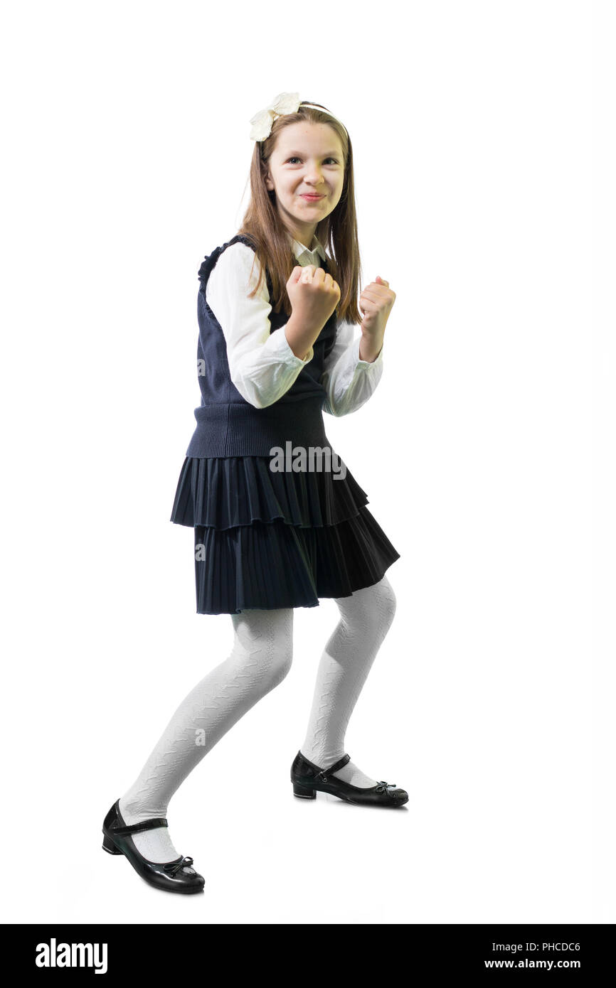 Schoolgirl in uniform Stock Photo