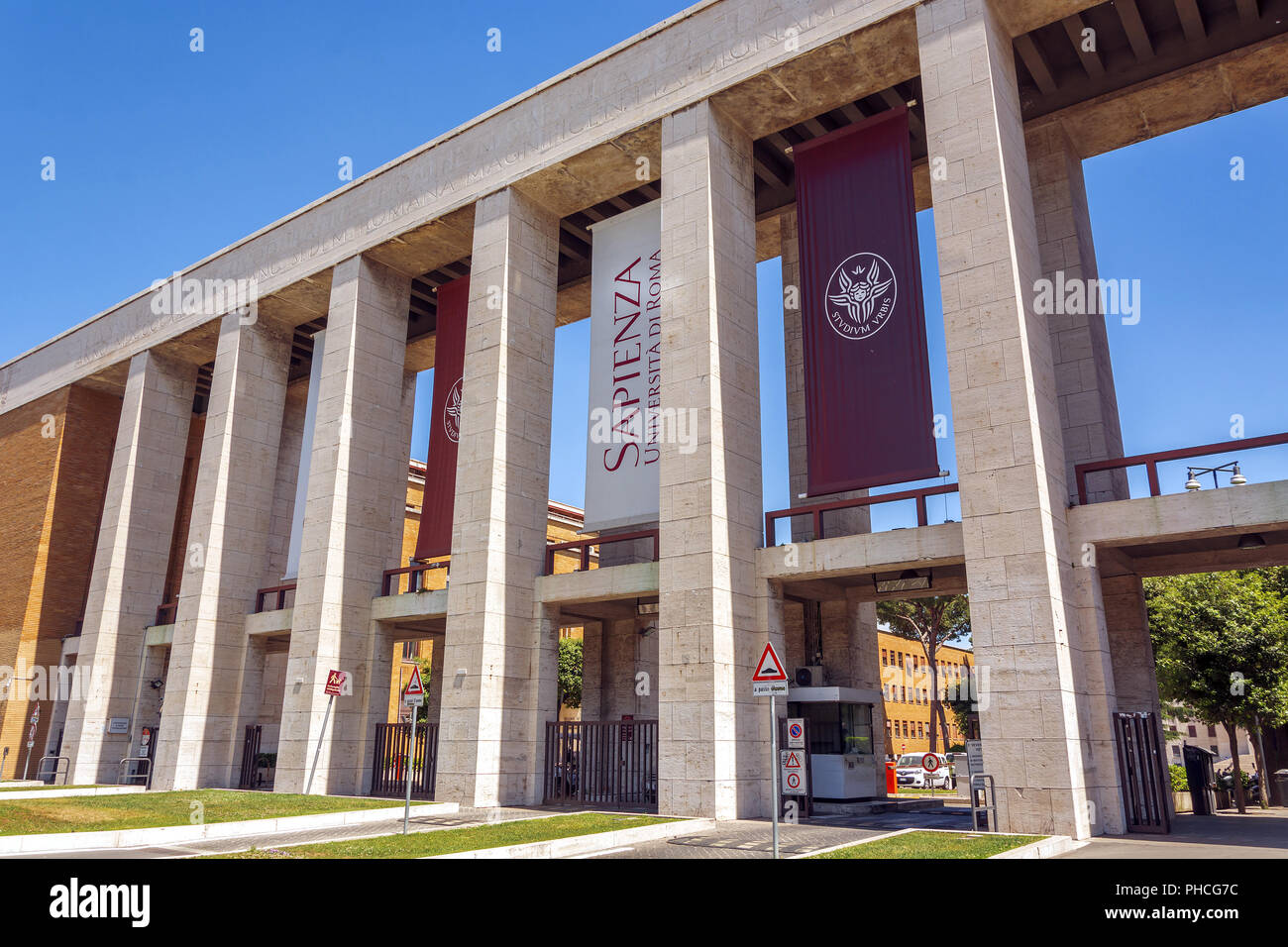 main entrance of the Sapienza University of Rome Stock Photo