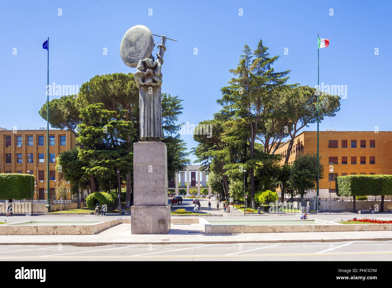 View of Sapienza university city , Rome Stock Photo